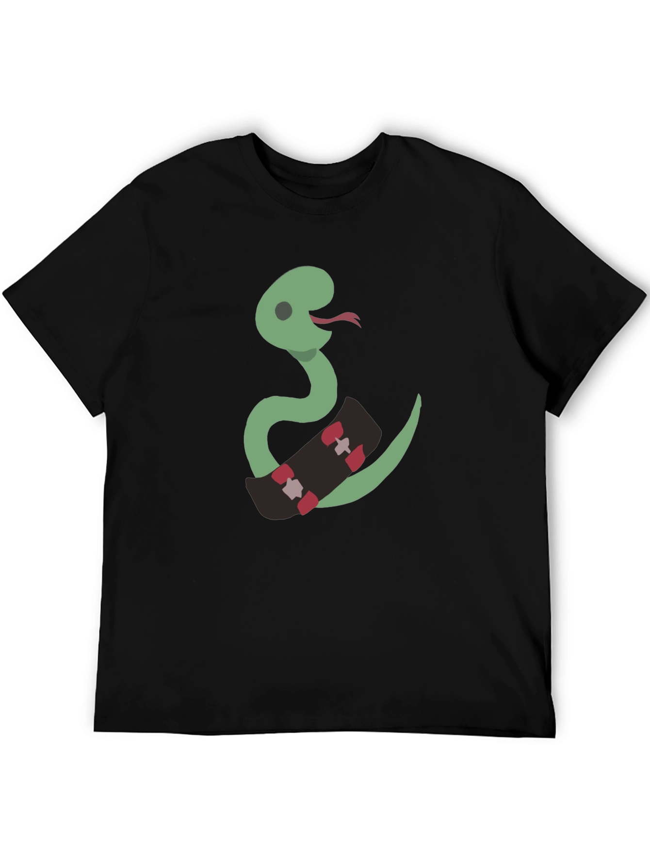Black Snake on Skateboard Graphic Tee view 5
