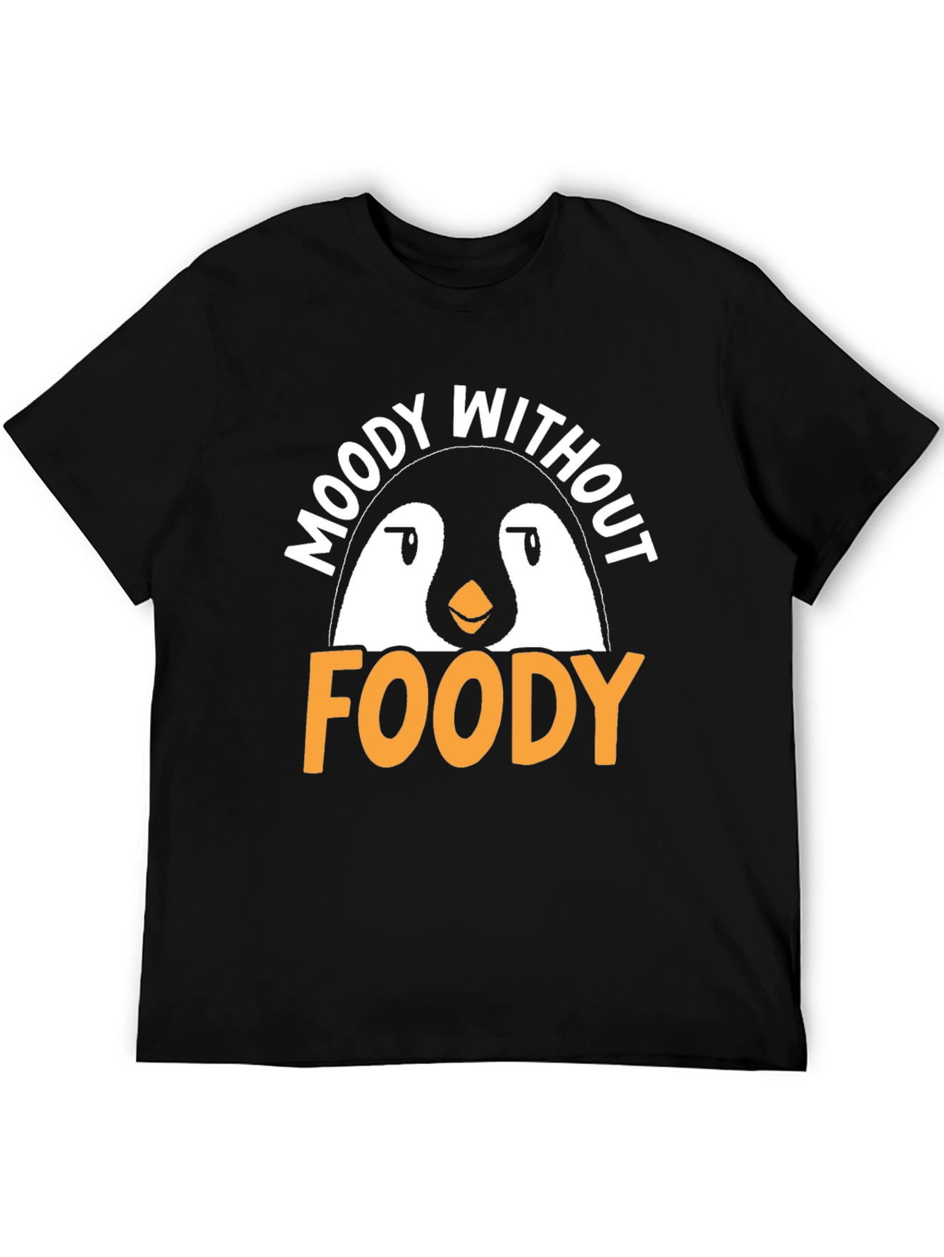 Black Moody Without Foody Penguin Graphic T-Shirt view 5