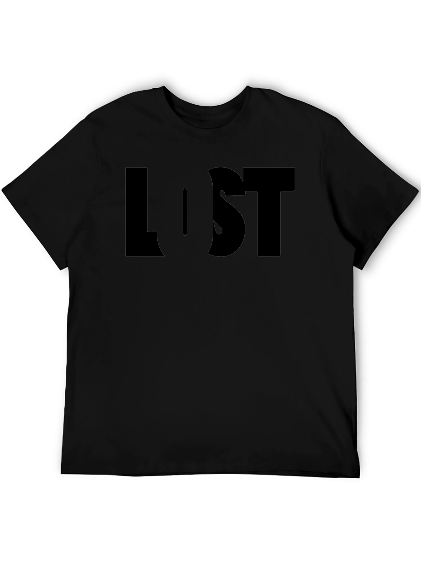 Black Lost Graphic Tee - Mens Black Short Sleeve Shirt view 5