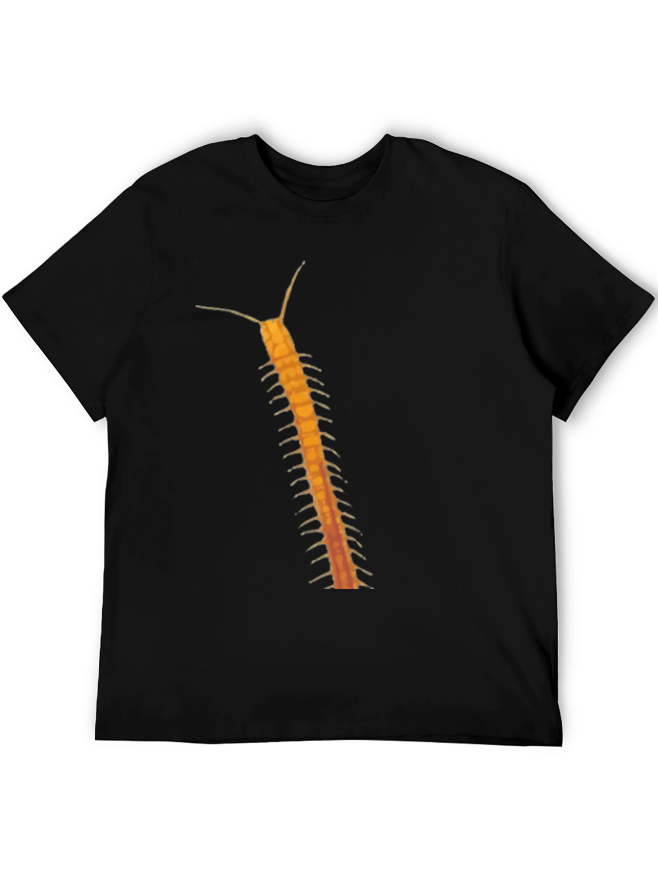 Black Centipede Graphic Tee - Black Cotton T-Shirt view 5