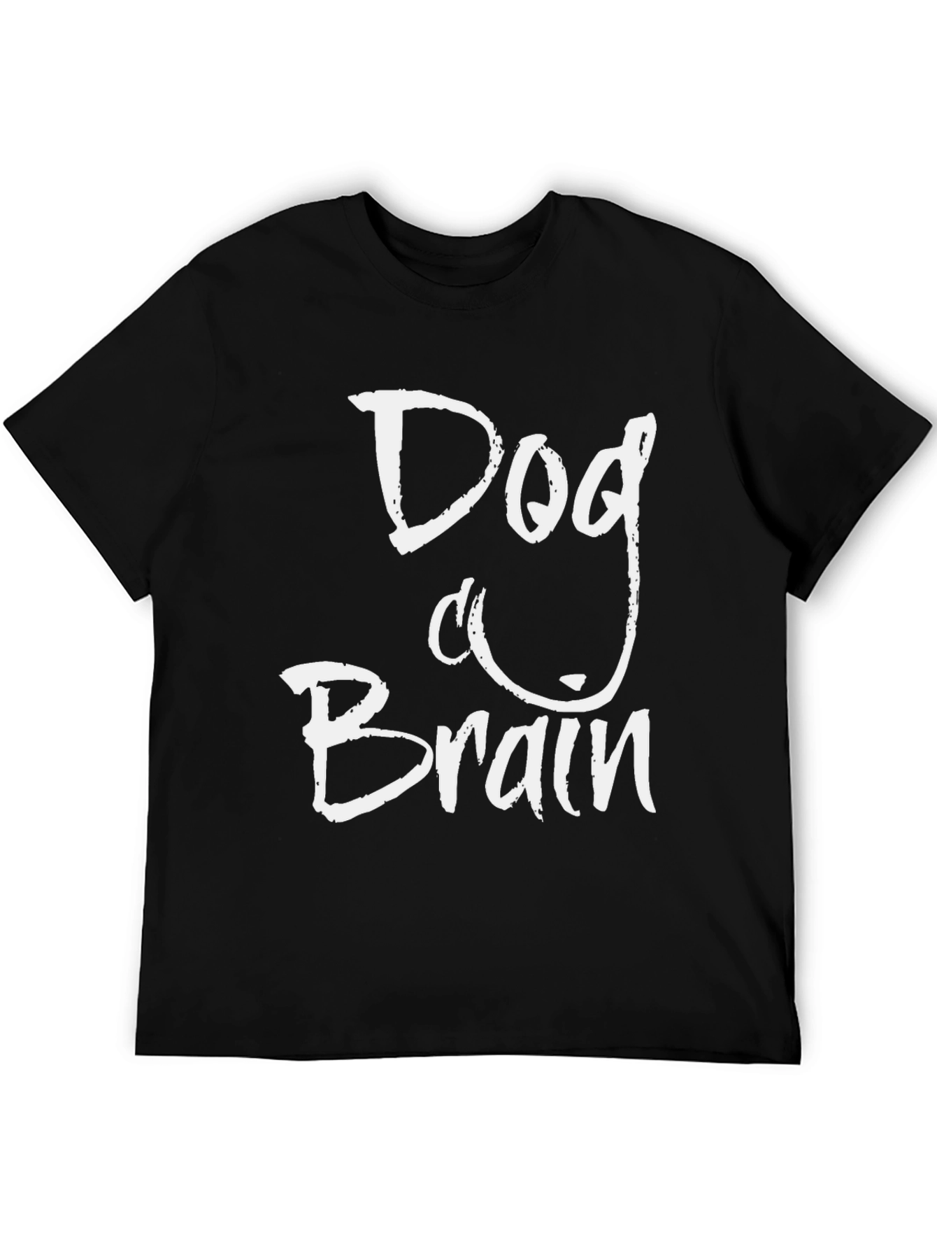 Black Dog Brain Graphic Tee - Crew Neck Short Sleeve T-Shirt view 5