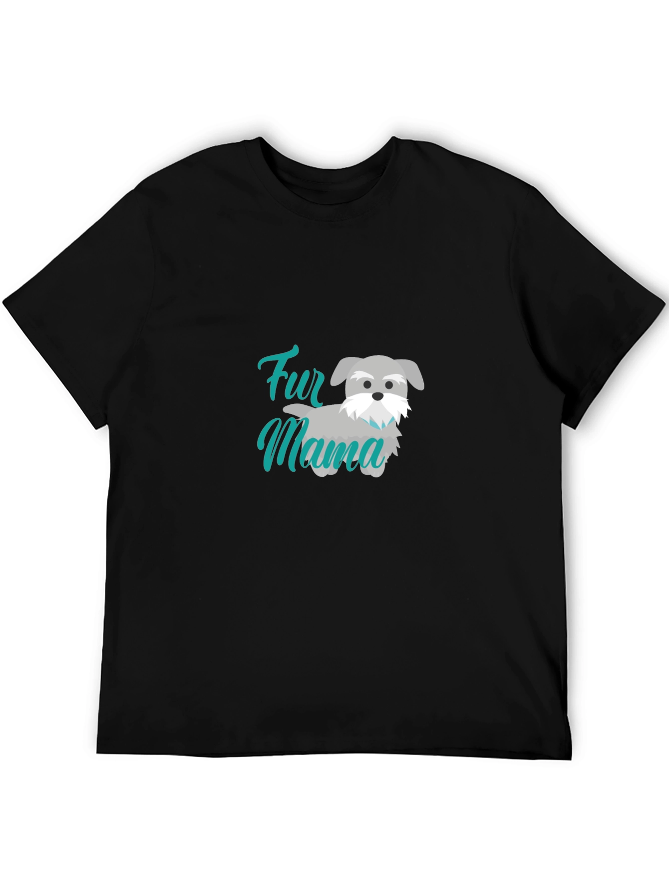 Black Fur Mama Dog Lover T-Shirt view 5
