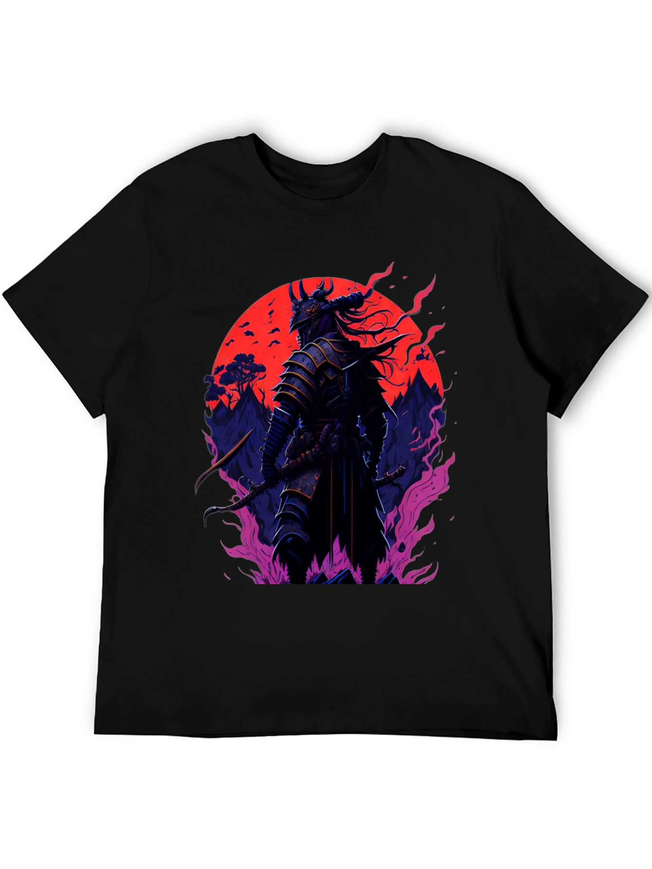 Black Samurai Warrior T-Shirt - Dark Graphic Tee view 5