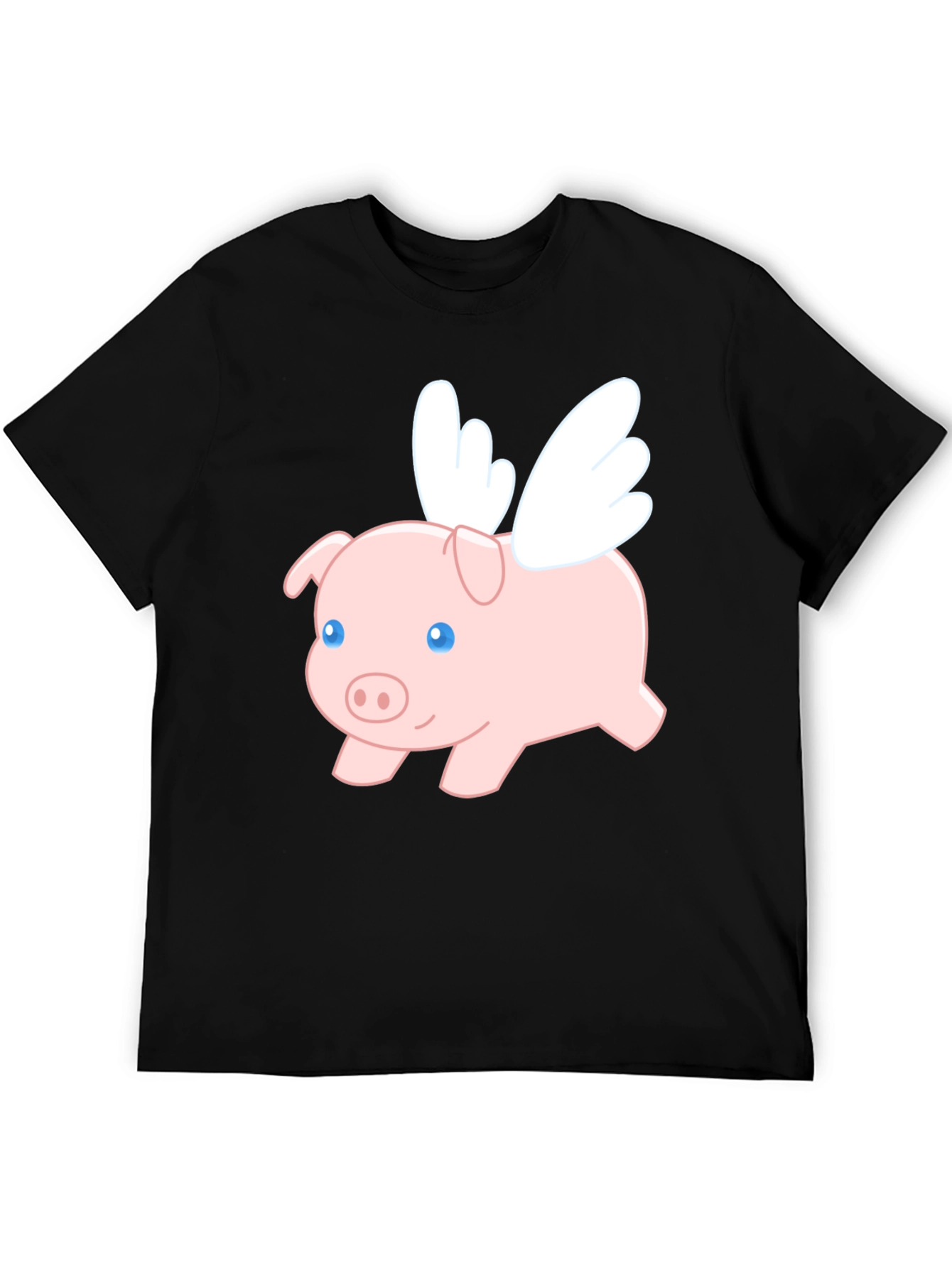 Black Flying Pig Graphic T-Shirt view 5