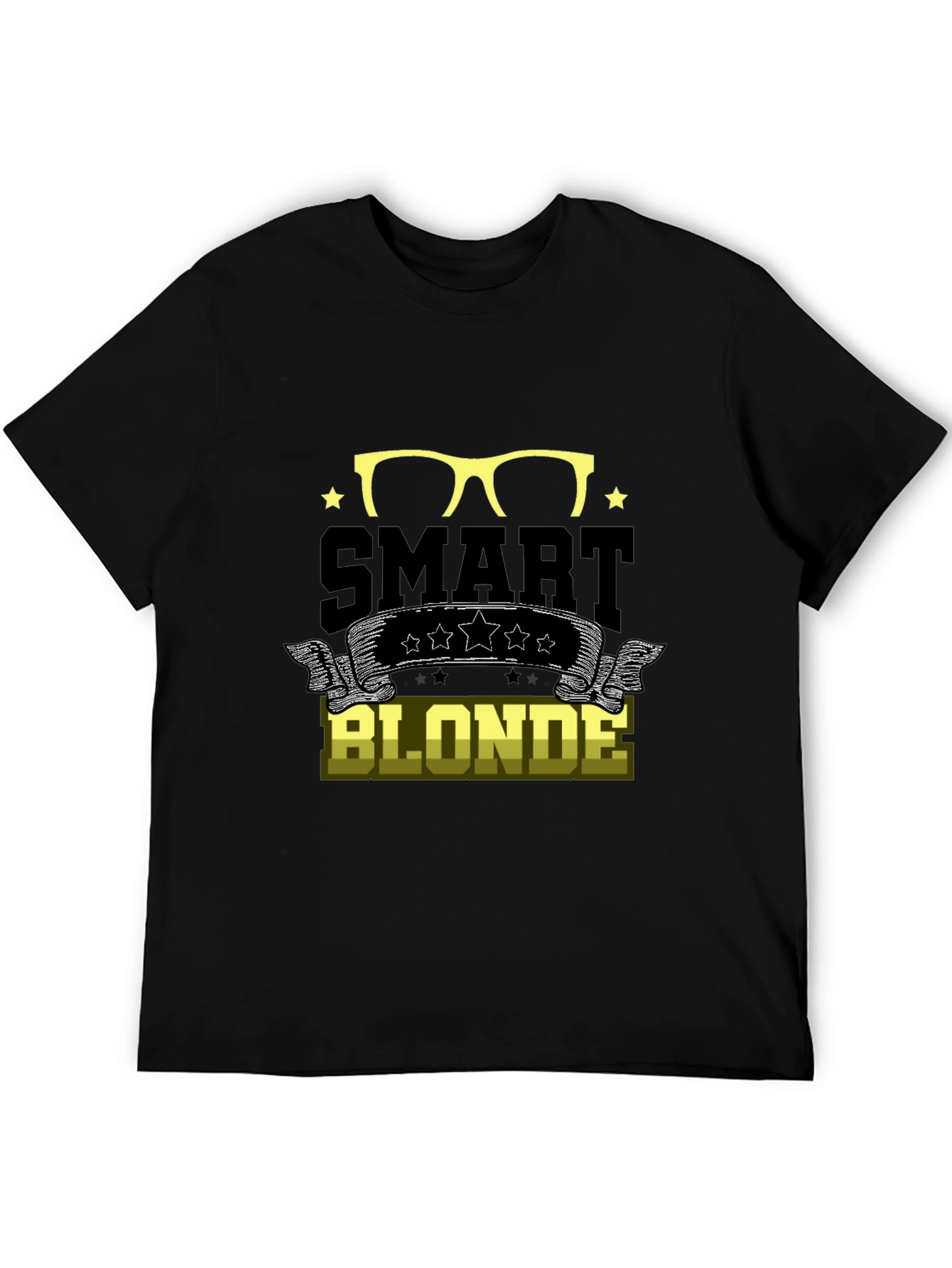 Black Smart Blonde T-Shirt Funny Graphic Tee view 5