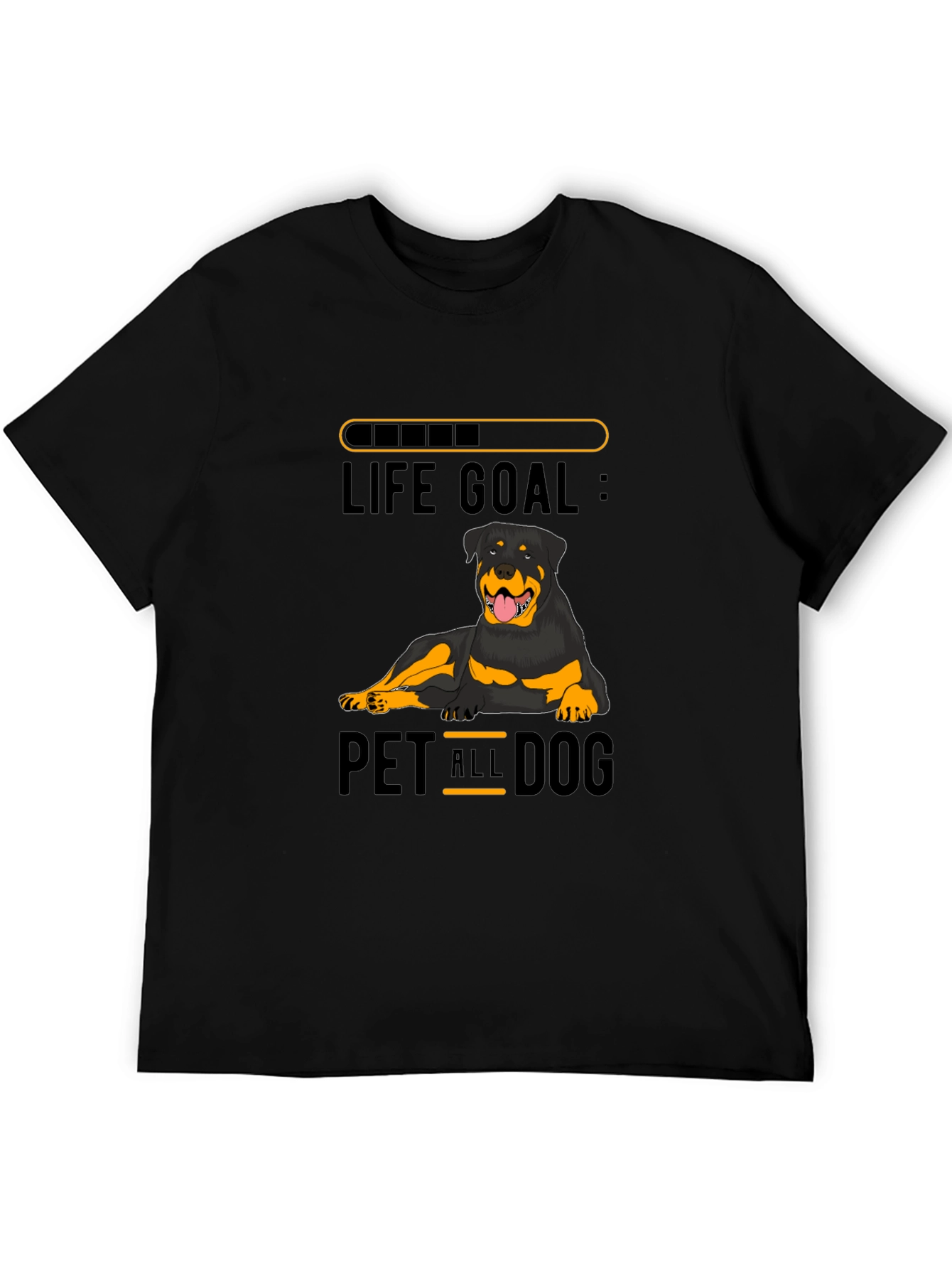 Black Life Goal: Pet All Dogs T-Shirt view 5