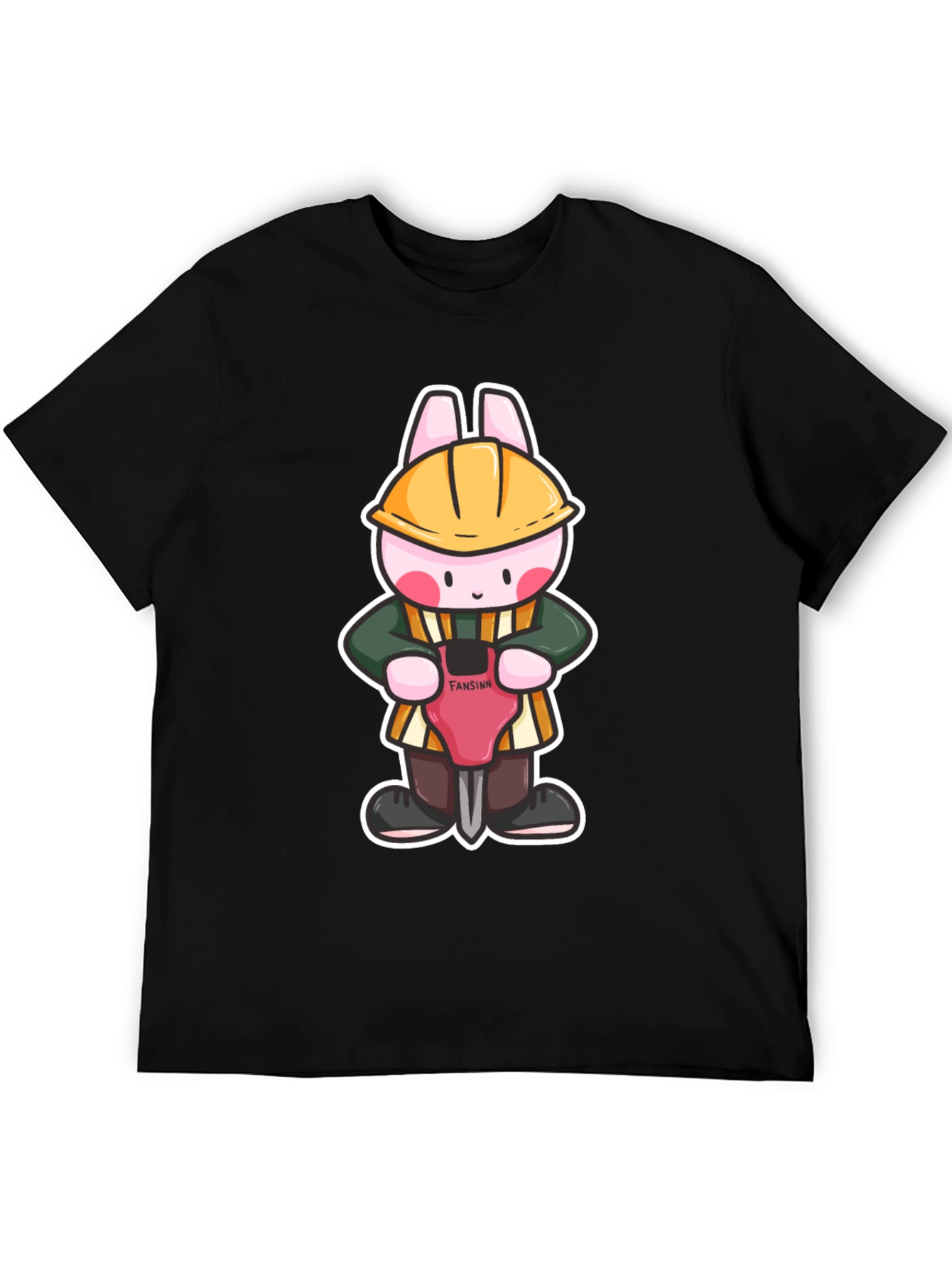 Black Bunny Builder Graphic Tee - Black view 5