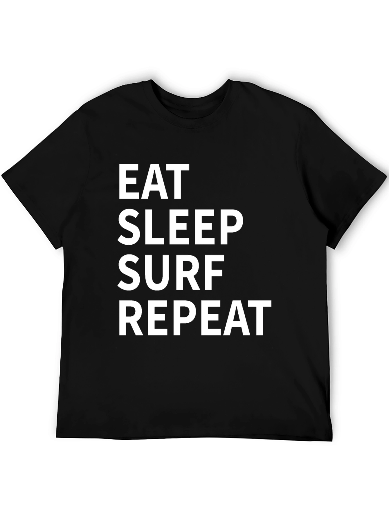 Black Eat Sleep Surf Repeat T-Shirt view 5