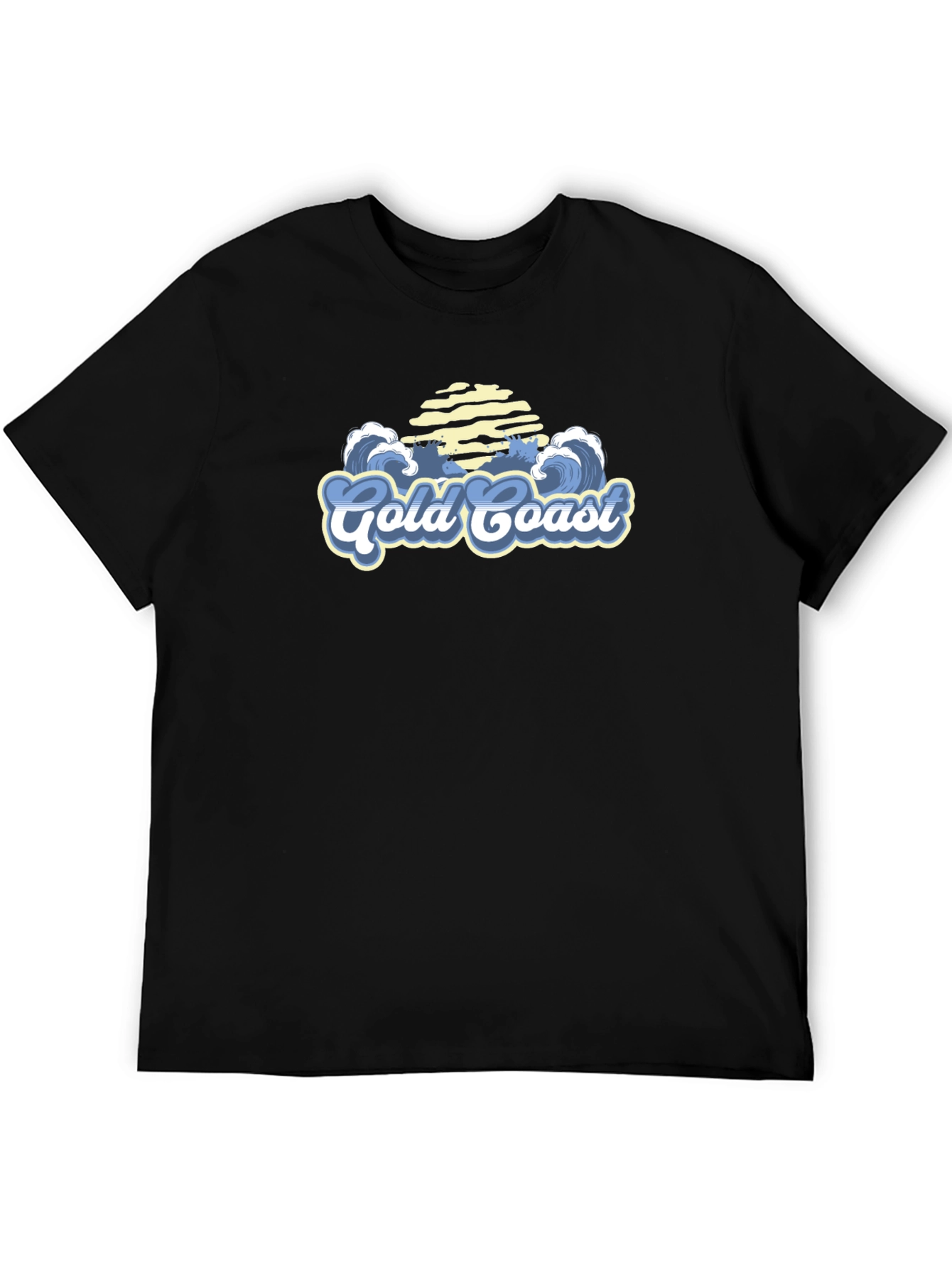 Black Gold Coast Graphic T-Shirt - Summer Vibe view 5