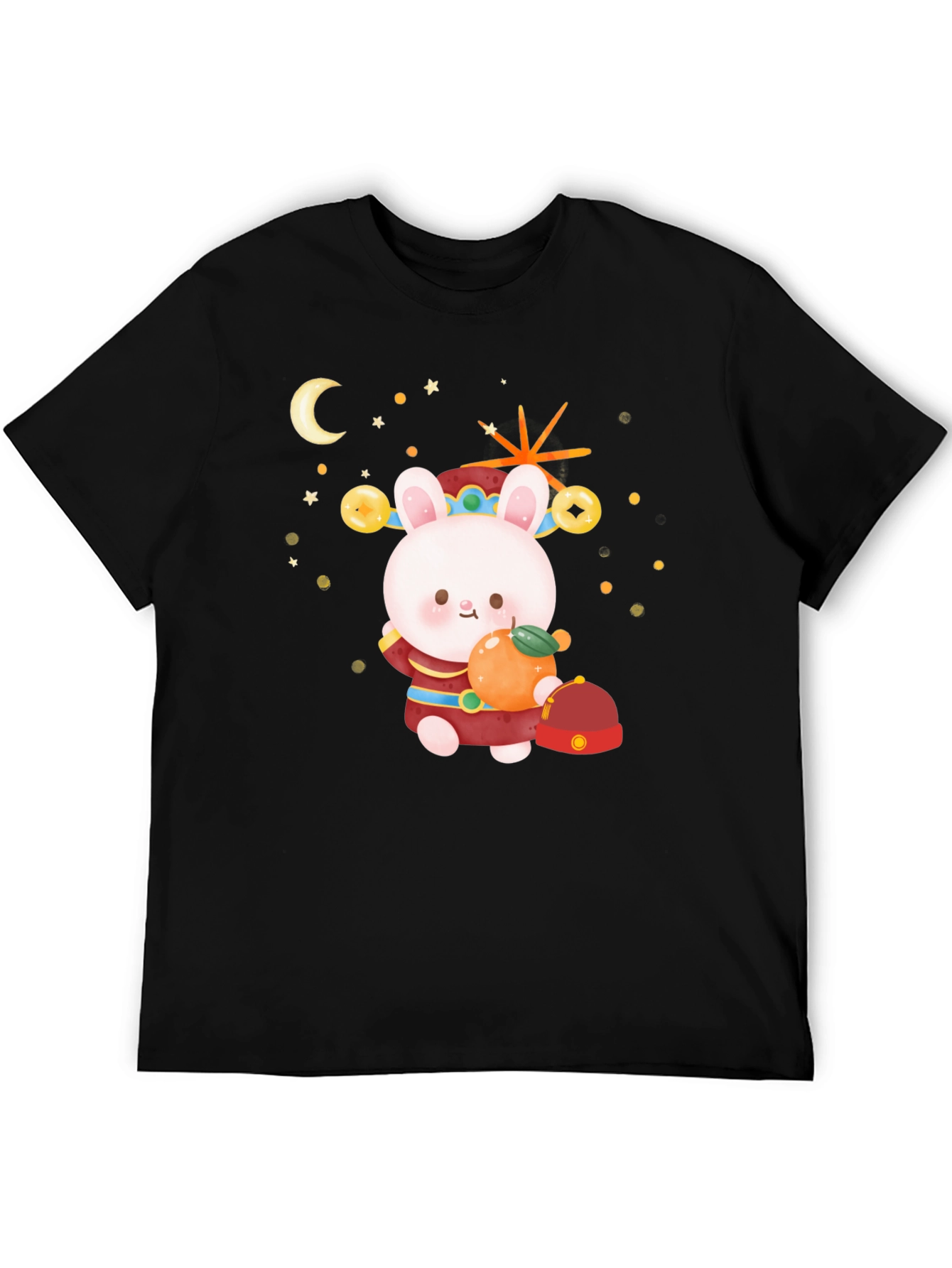 Black Lunar New Year Rabbit Graphic Tee view 5