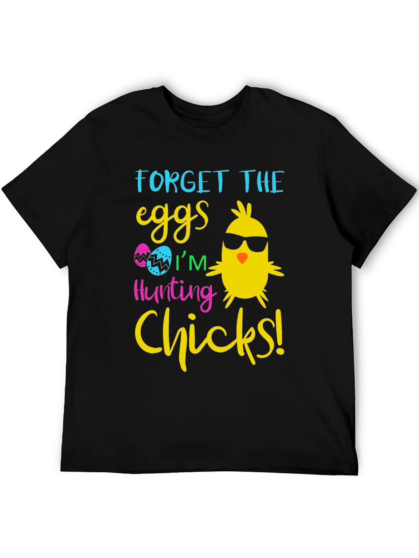 Black Funny Easter Chick T-Shirt view 5