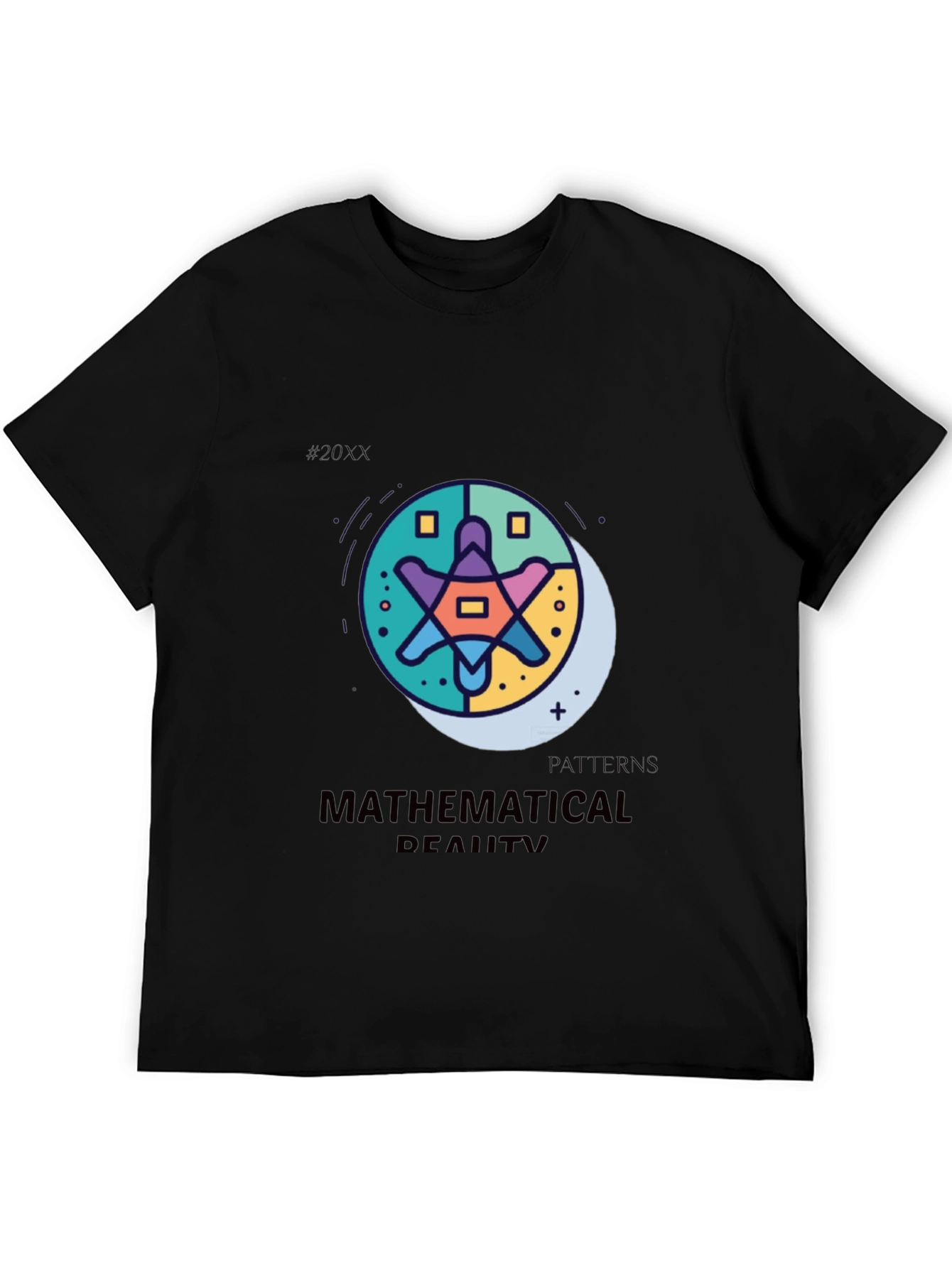 Black Mathematical Reality Graphic T-Shirt view 5