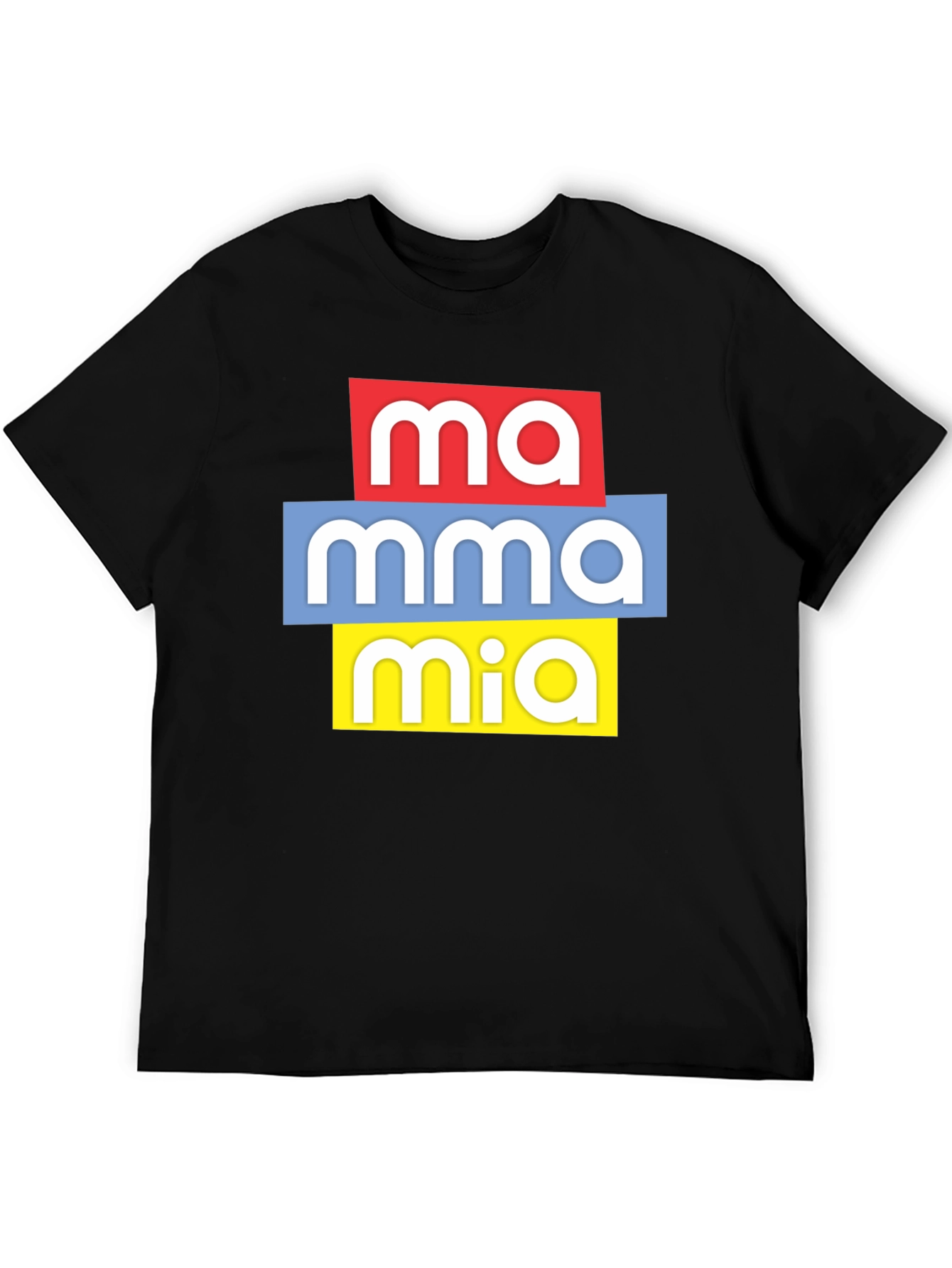 Black Mamma Mia Graphic Tee - Black Casual T-Shirt view 5