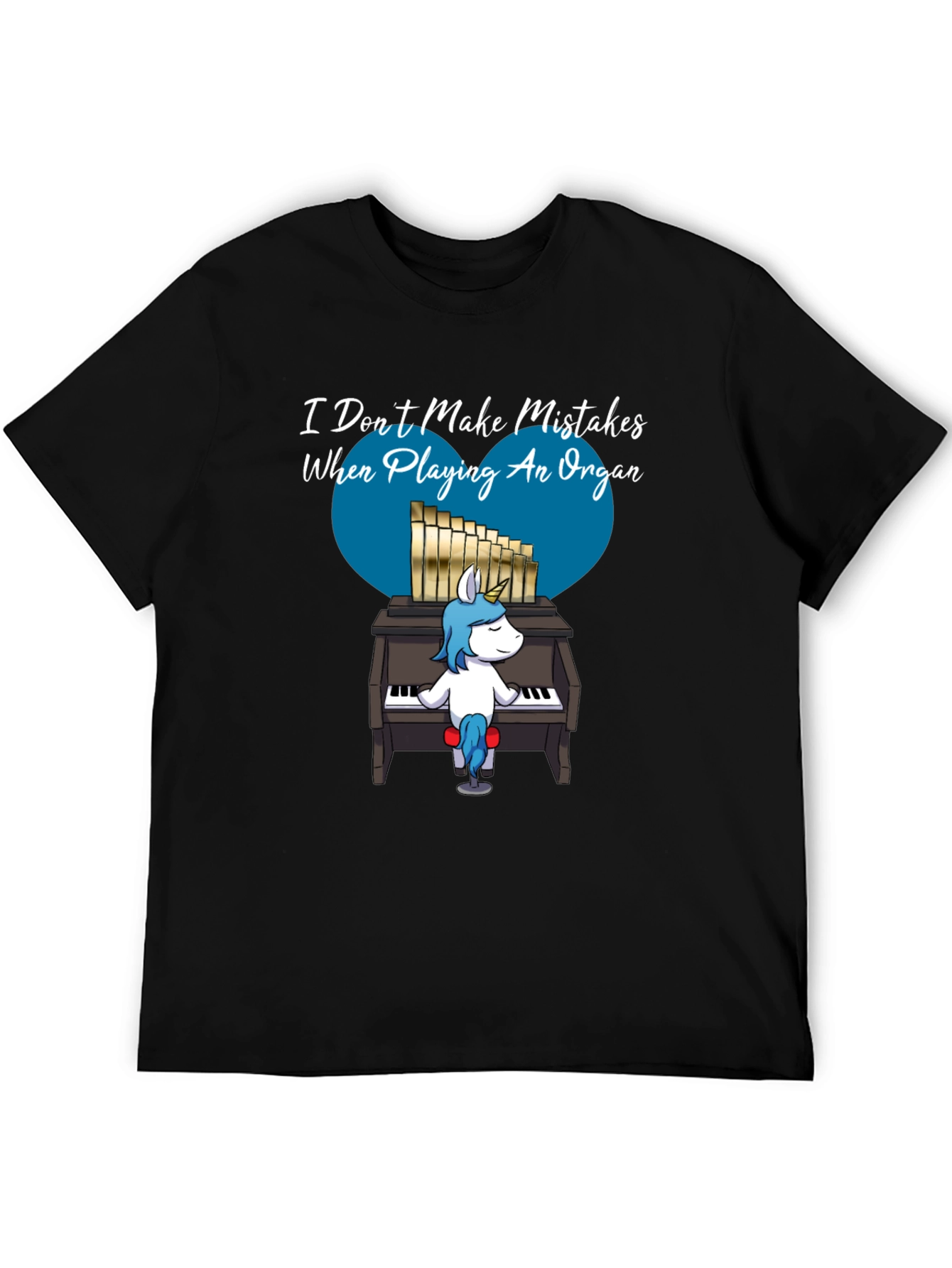 Black Unicorn Organist T-Shirt - I Don't Make Mistakes view 5