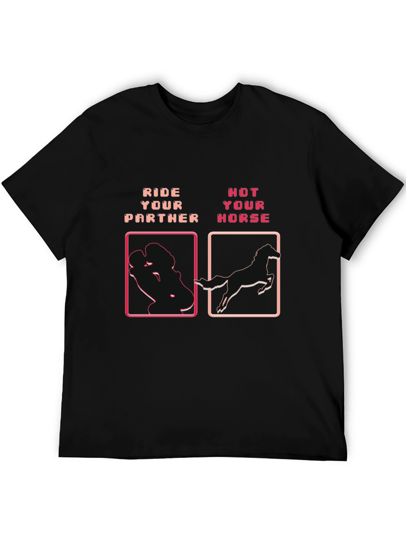 Black Ride Your Partner T-Shirt - Adult Humor Graphic Tee view 5