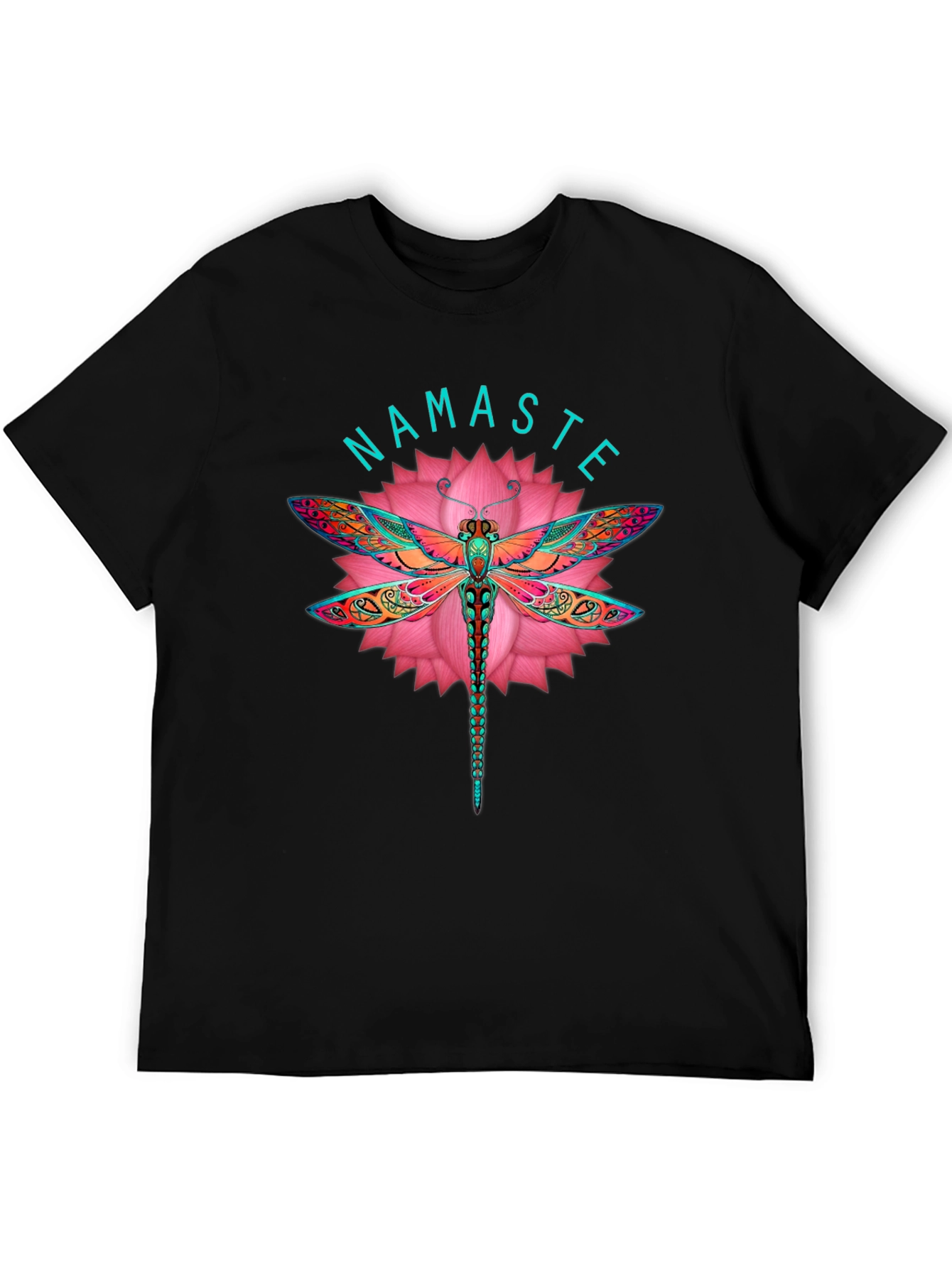 Black Namaste Dragonfly Graphic Tee view 5