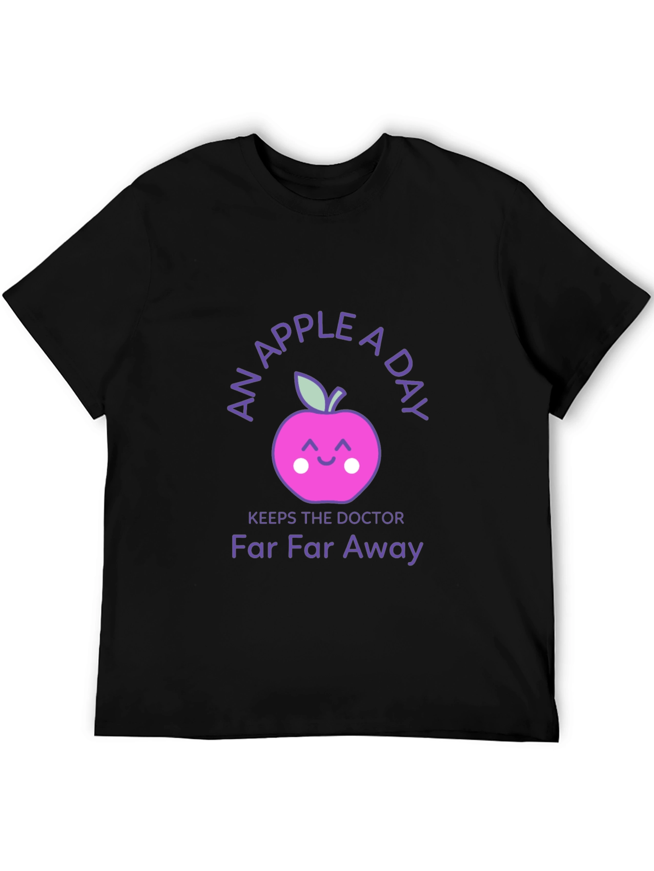 Black An Apple a Day Graphic Tee - Keeps the Doctor Away! view 5