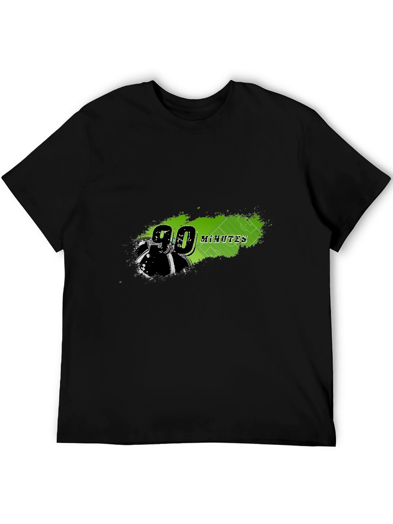 Black 90 Minutes Football Graphic T-Shirt view 5
