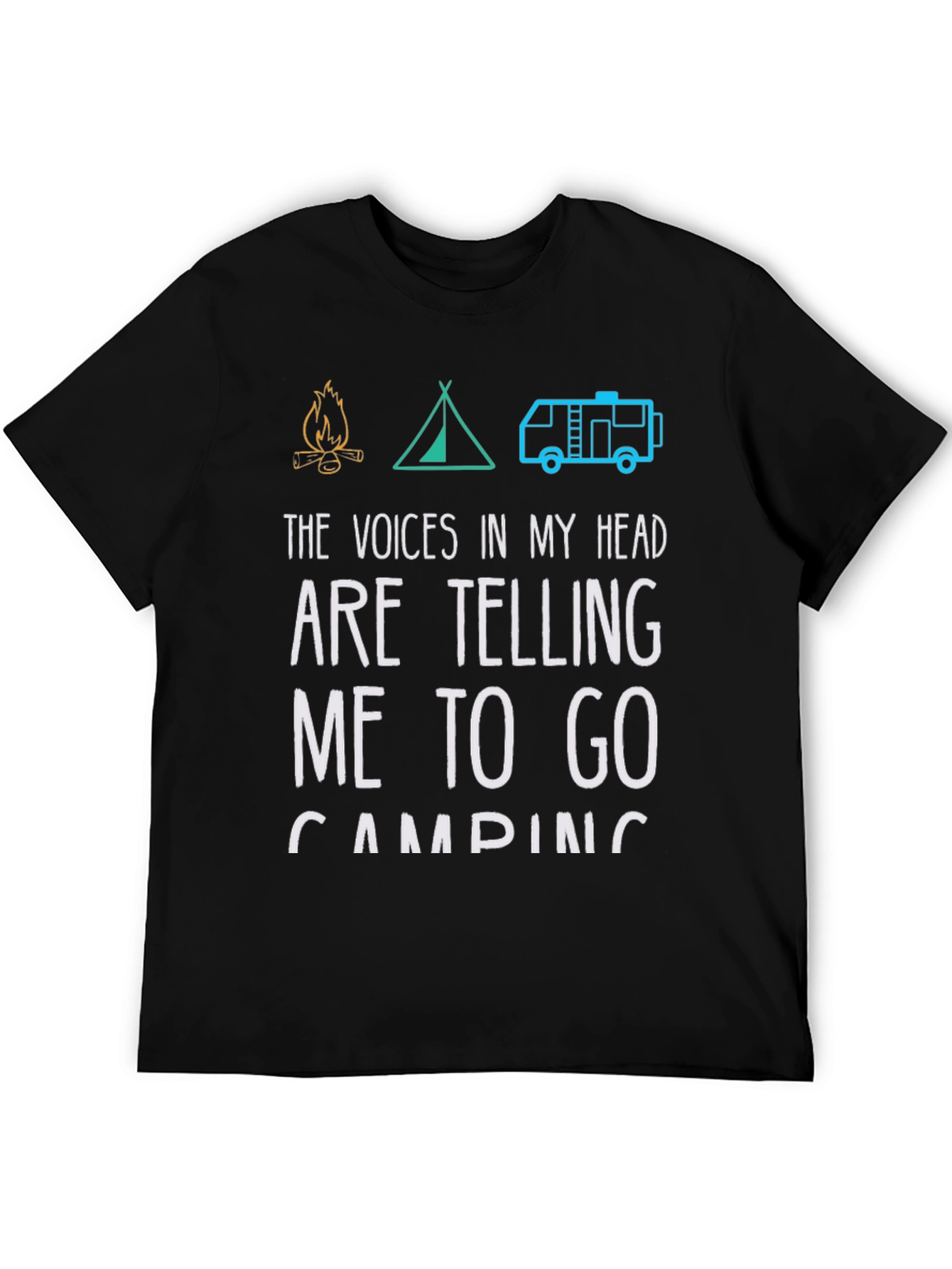 Black Voices in My Head Camping Tee view 5