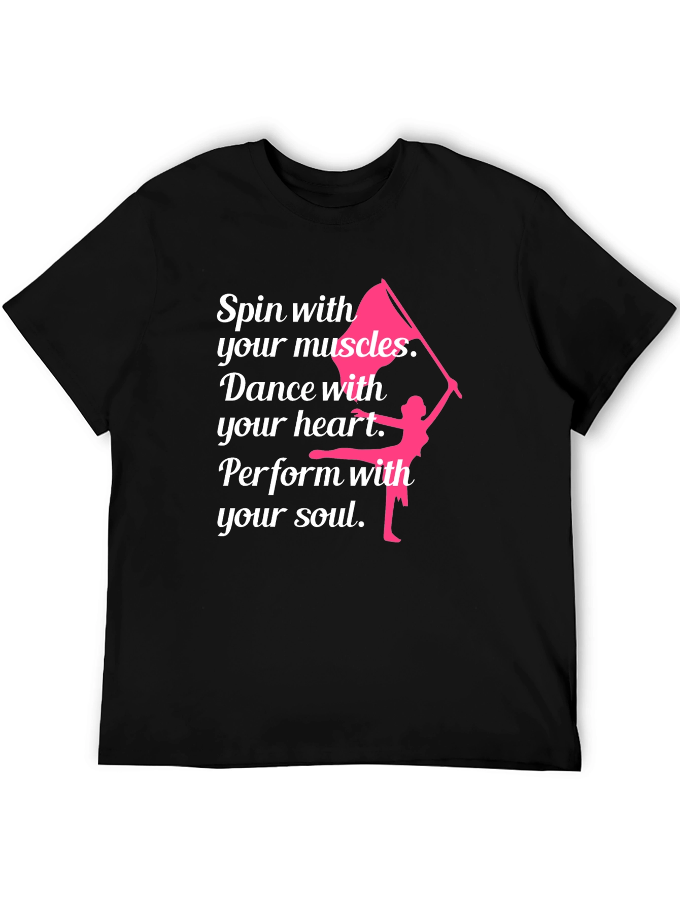 Black Spin with Your Muscles Graphic T-Shirt view 5
