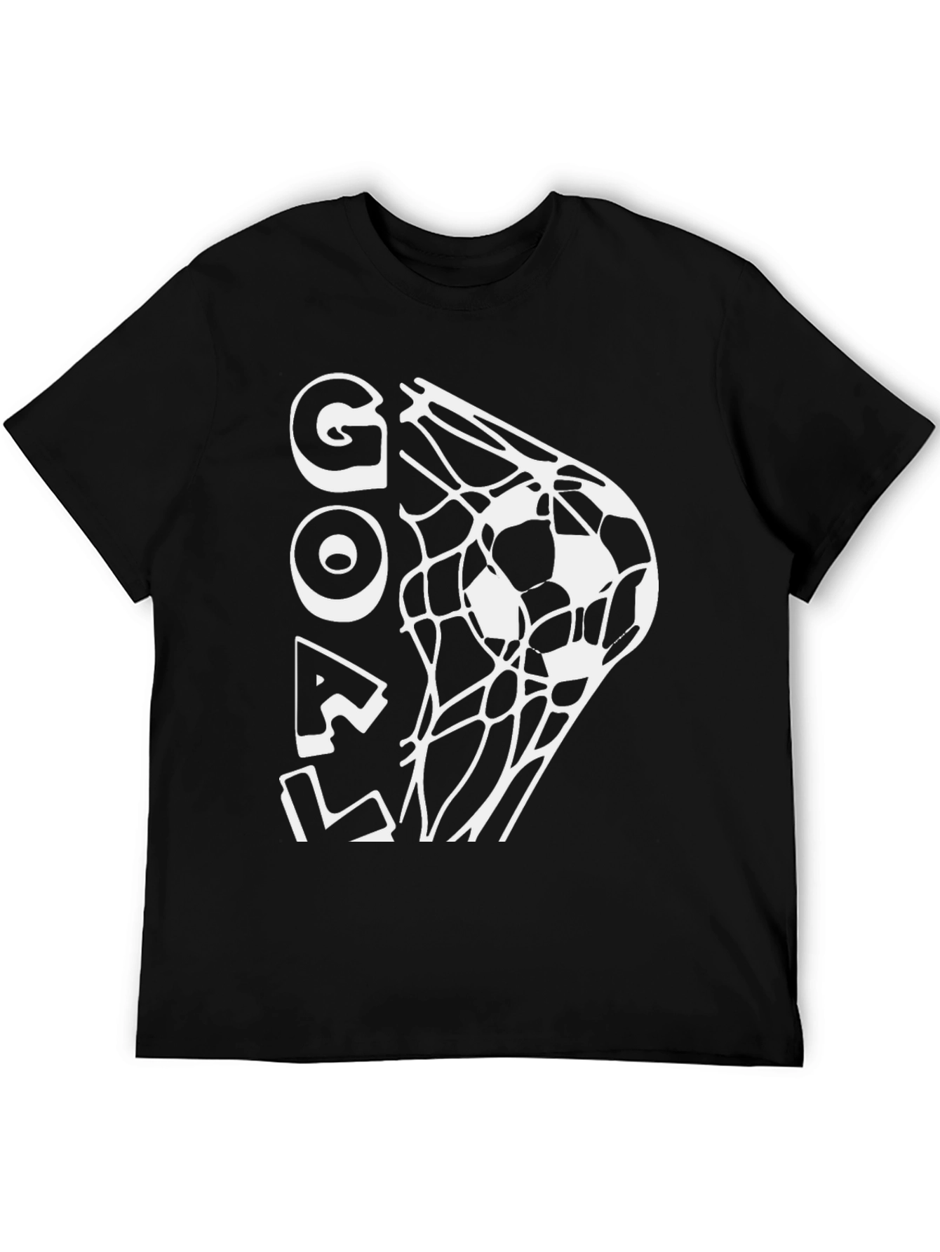 Black Goal! Soccer T-Shirt - Black Graphic Tee view 5
