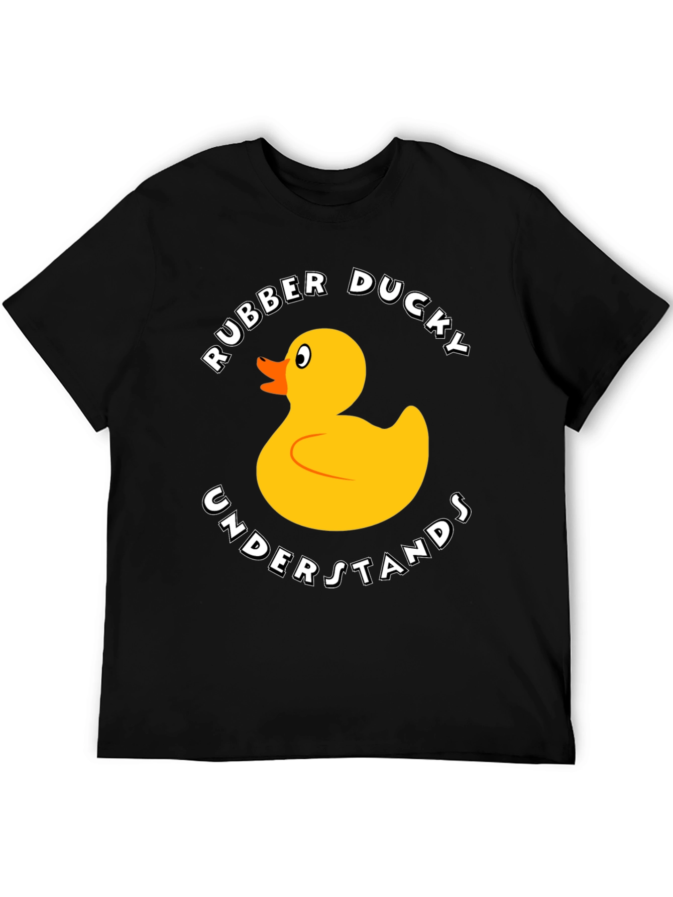 Black Rubber Ducky Graphic T-Shirt - Funny Cartoon Duck Tee view 5