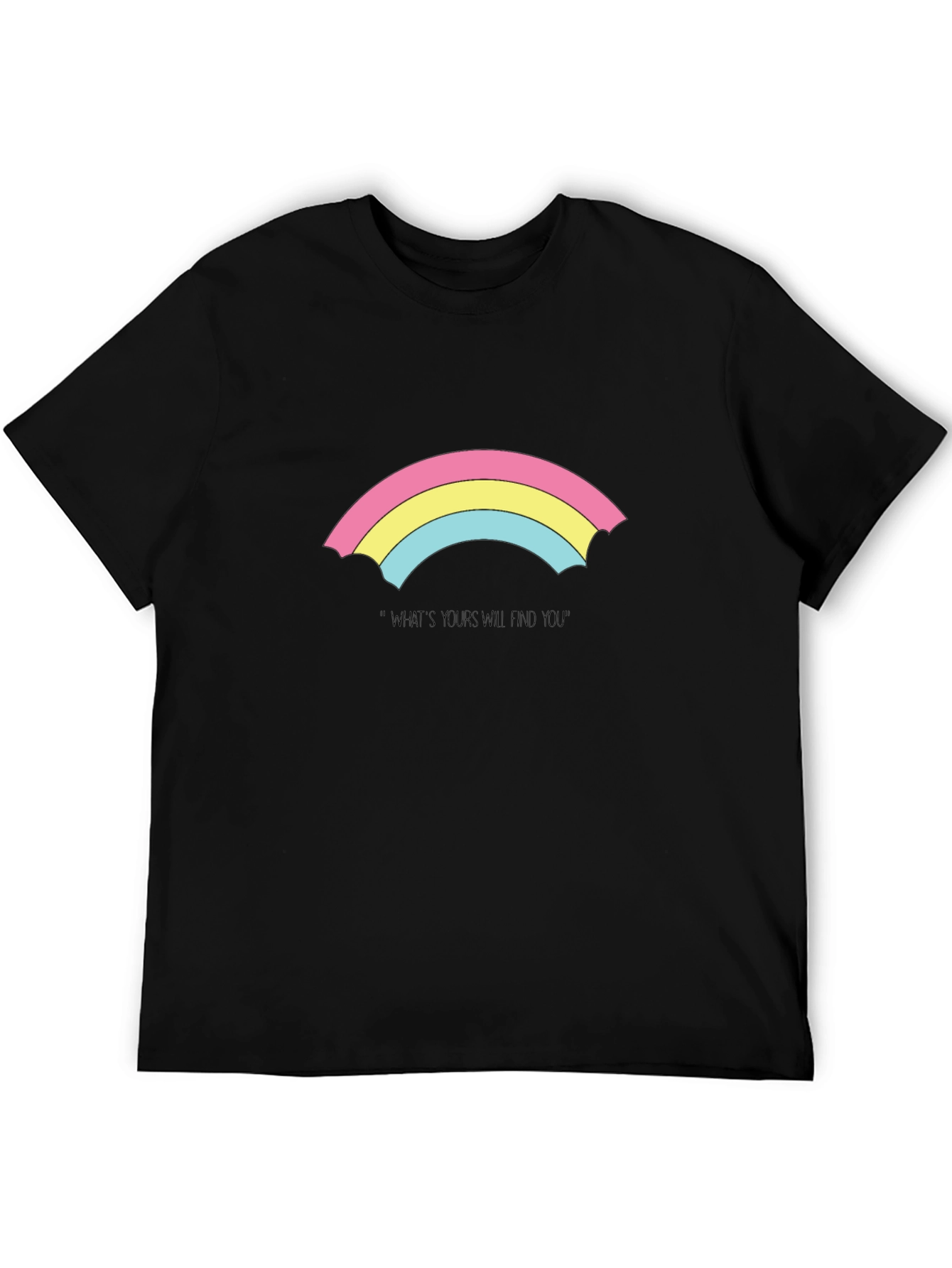 Black Rainbow Pride T-Shirt - "What's Yours Will Find You" view 5