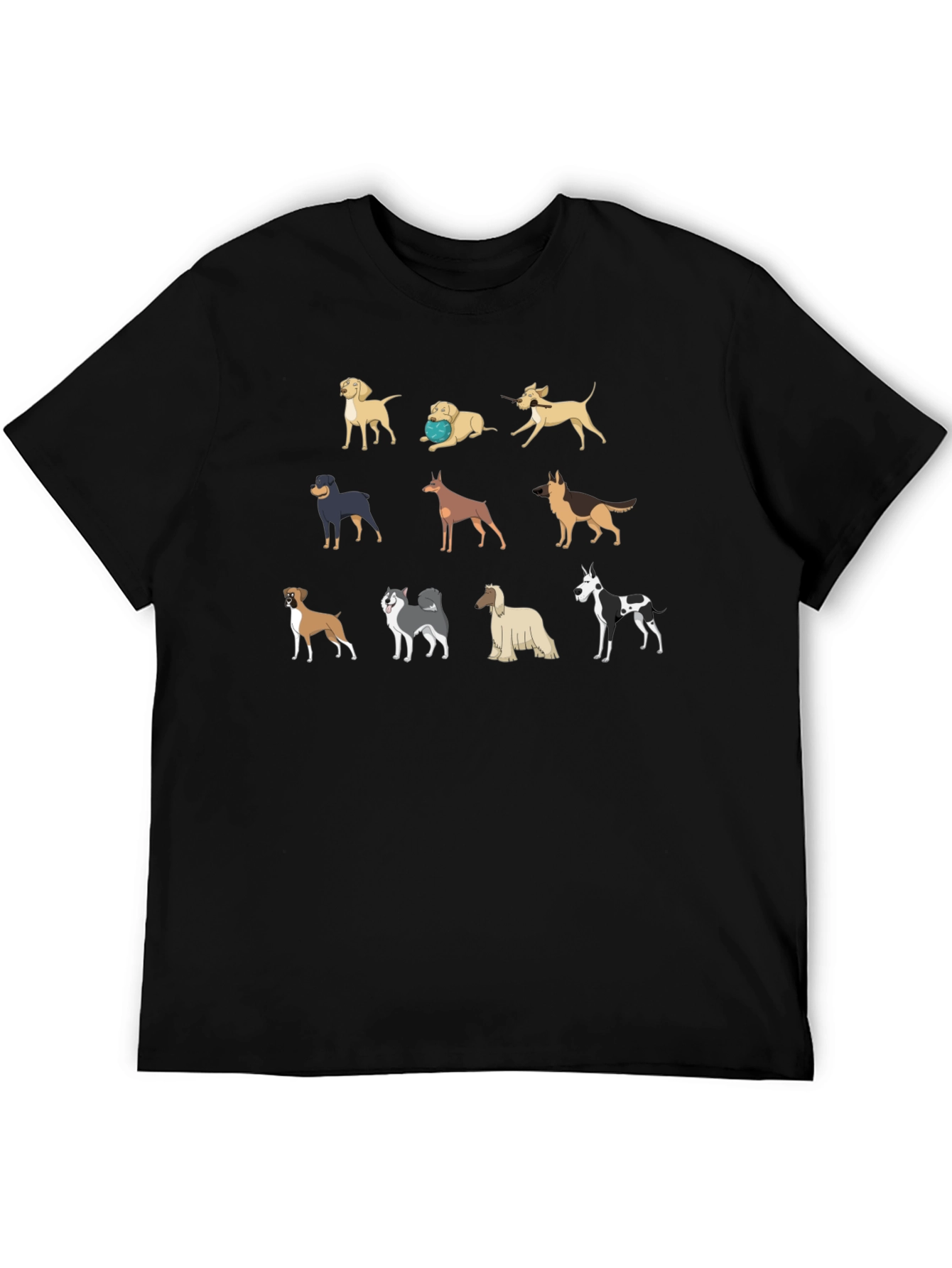 Black Dog Breed T-Shirt - Unique Canine Design view 5