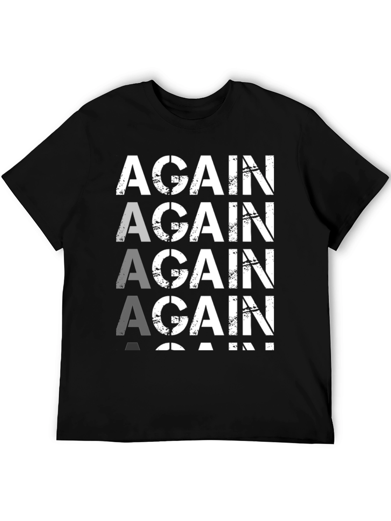 Black Again Graphic Tee - Black Cotton T-Shirt view 5