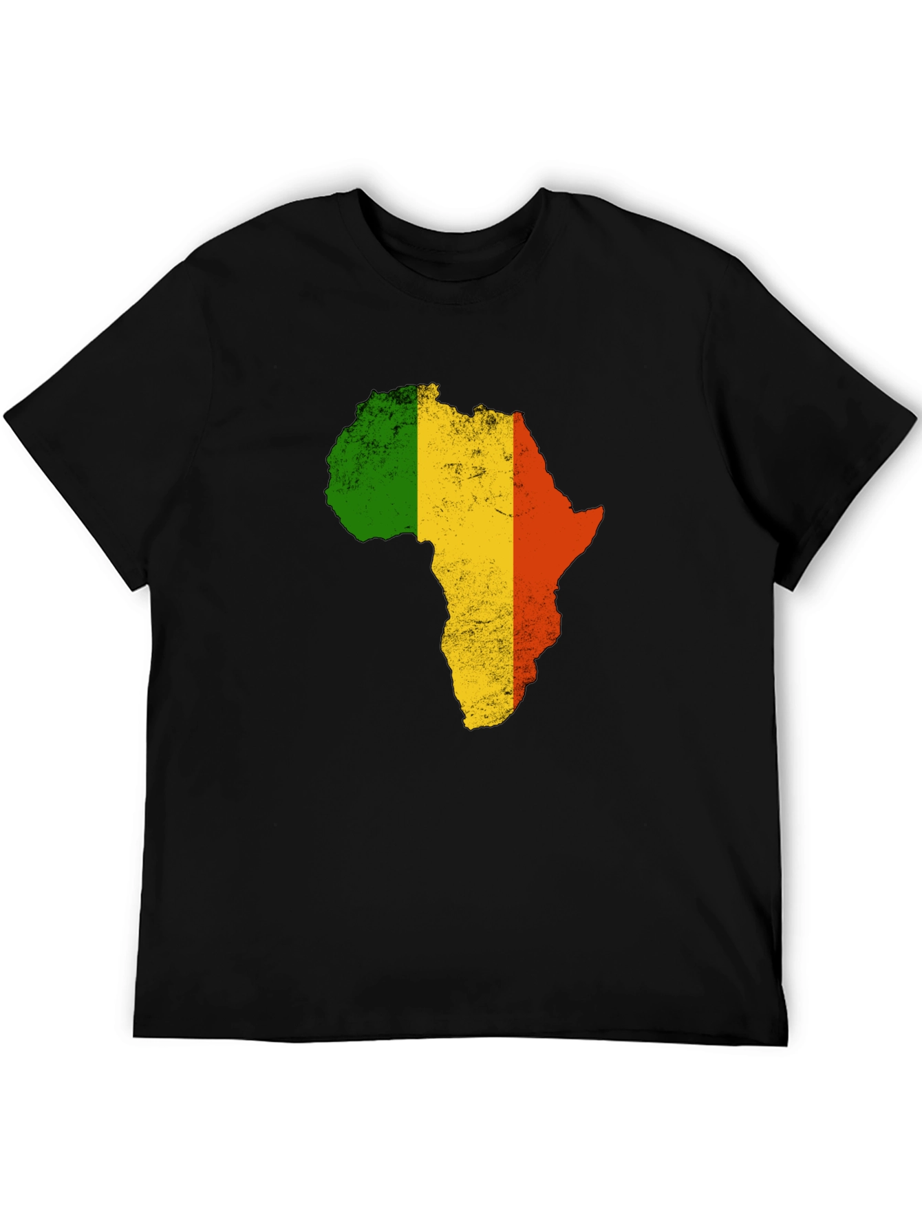 Africa Map Black T-Shirt - 5