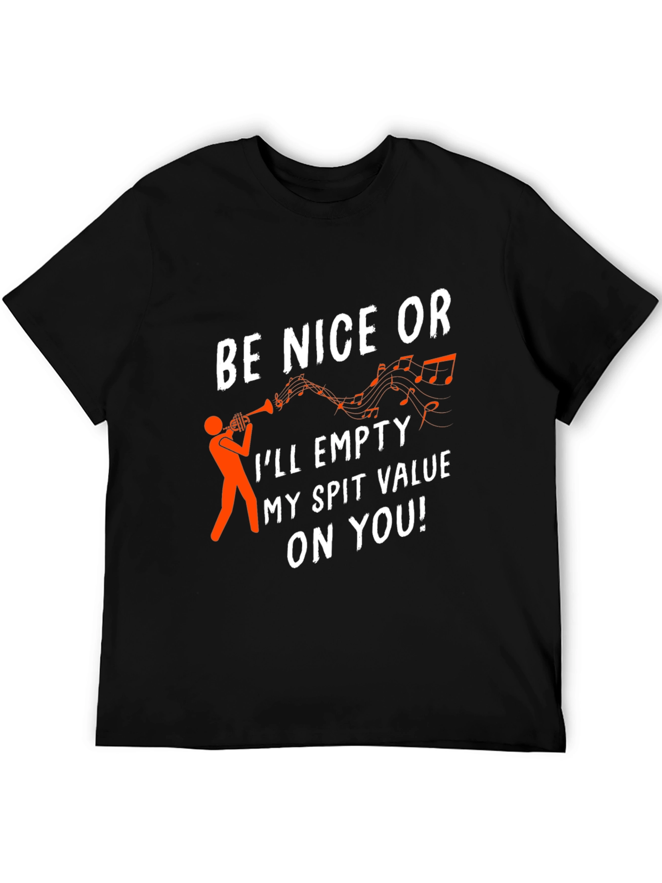 Black Be Nice Trumpet T-Shirt view 5