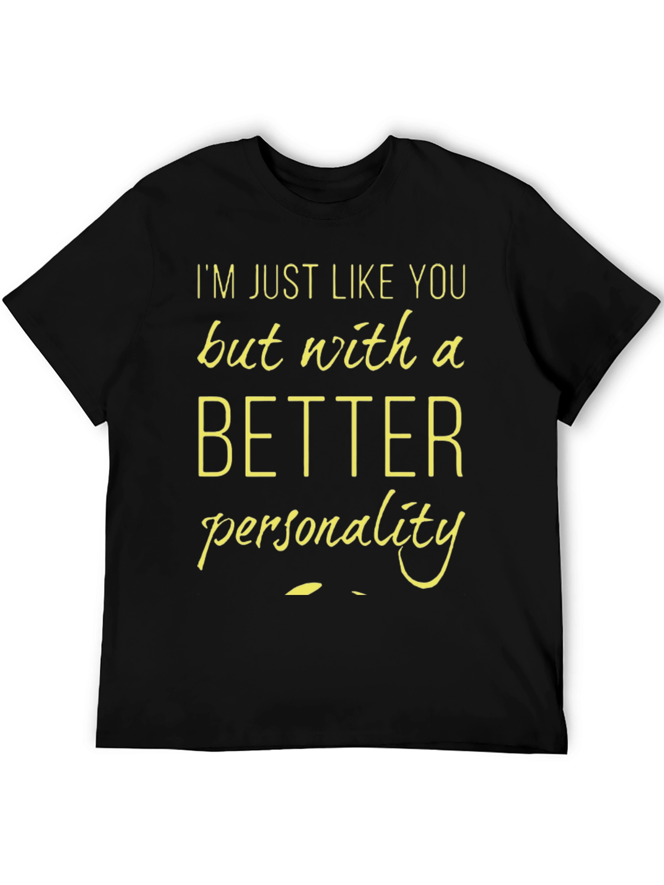 Black Funny Personality T-Shirt view 5