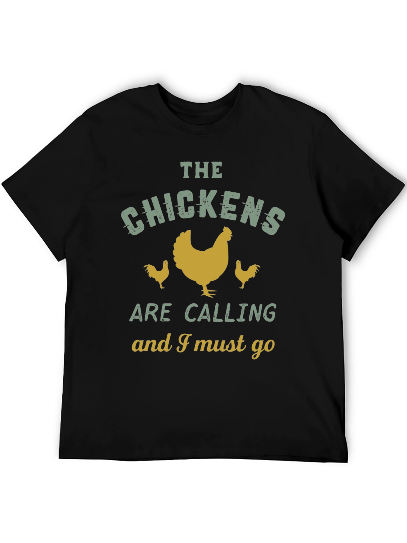 Black Chicken Lover T-Shirt: The Chickens Are Calling view 5