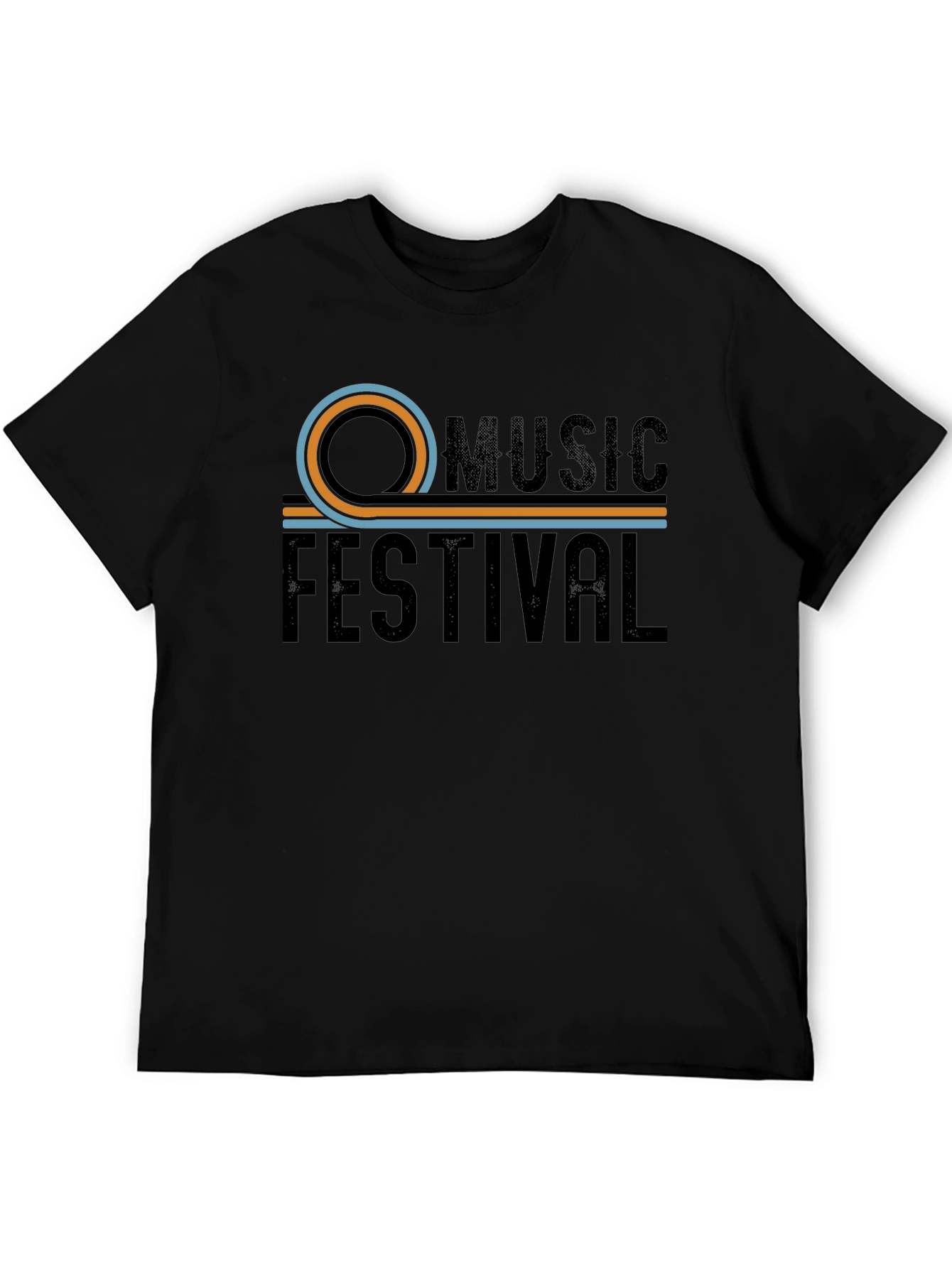 Black Music Festival Retro Graphic Black Tee view 5