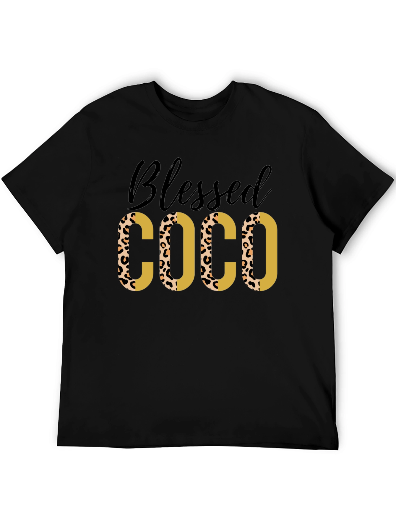 Black Blessed COCO Leopard Print Tee view 5