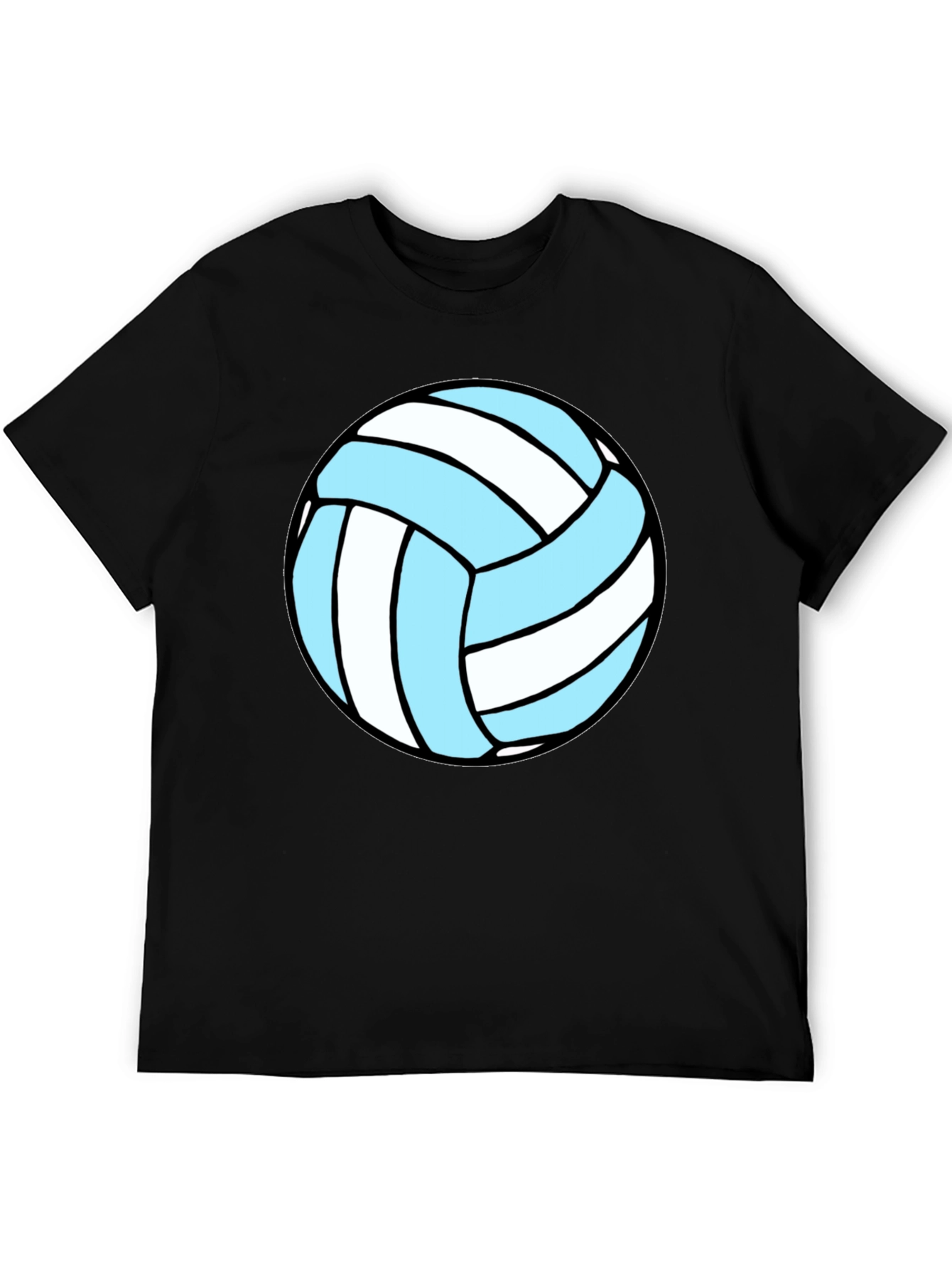 Black Volleyball Graphic Tee - Black Cotton Blend view 5