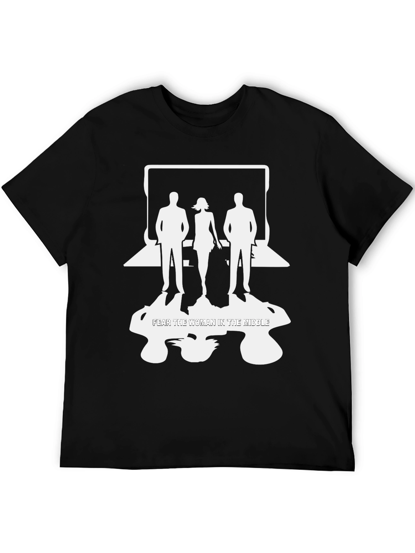 Black Fear the Woman in the Middle Graphic Tee - Black view 5