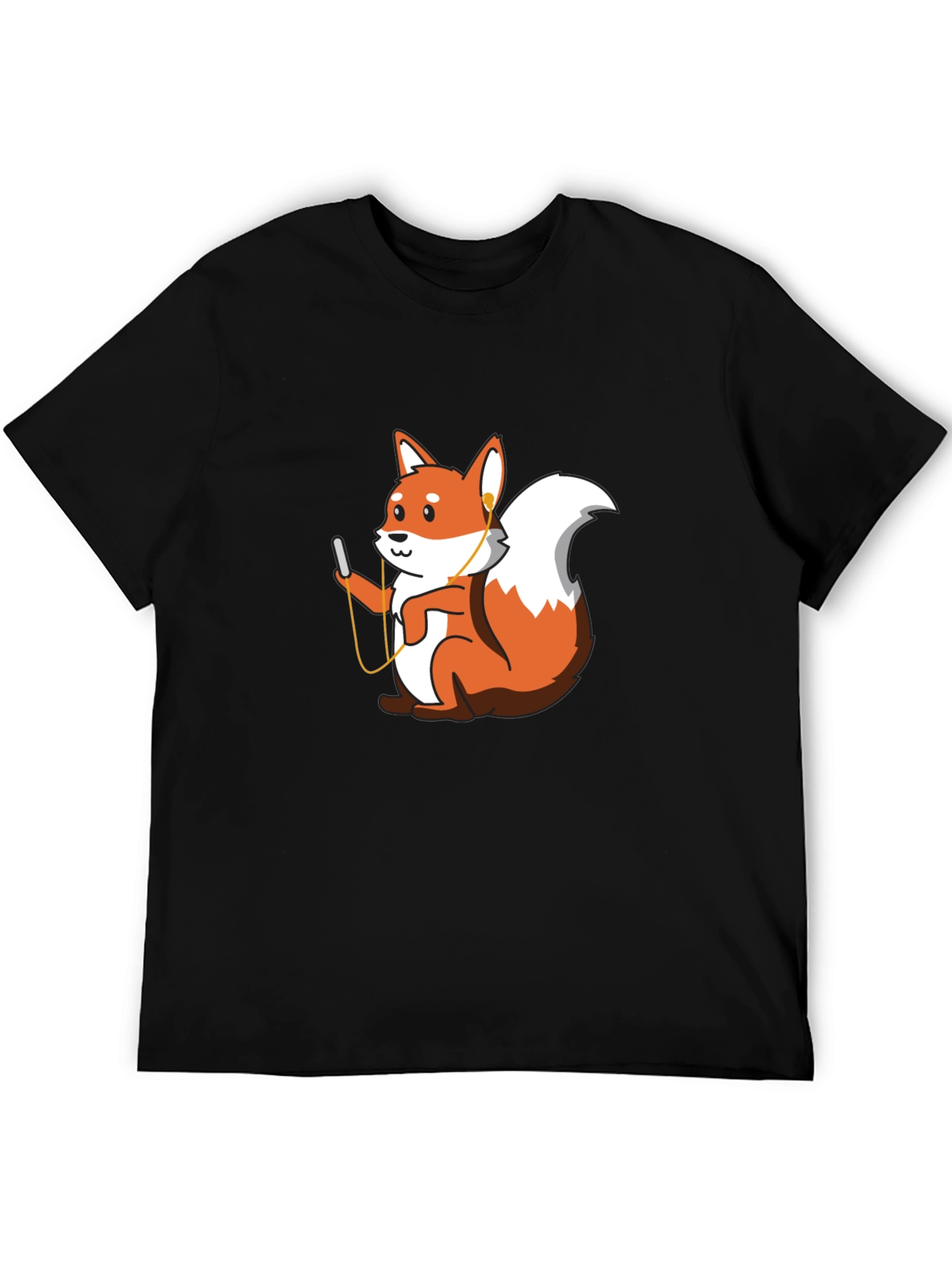Black Fox Music Lover Graphic T-Shirt view 5