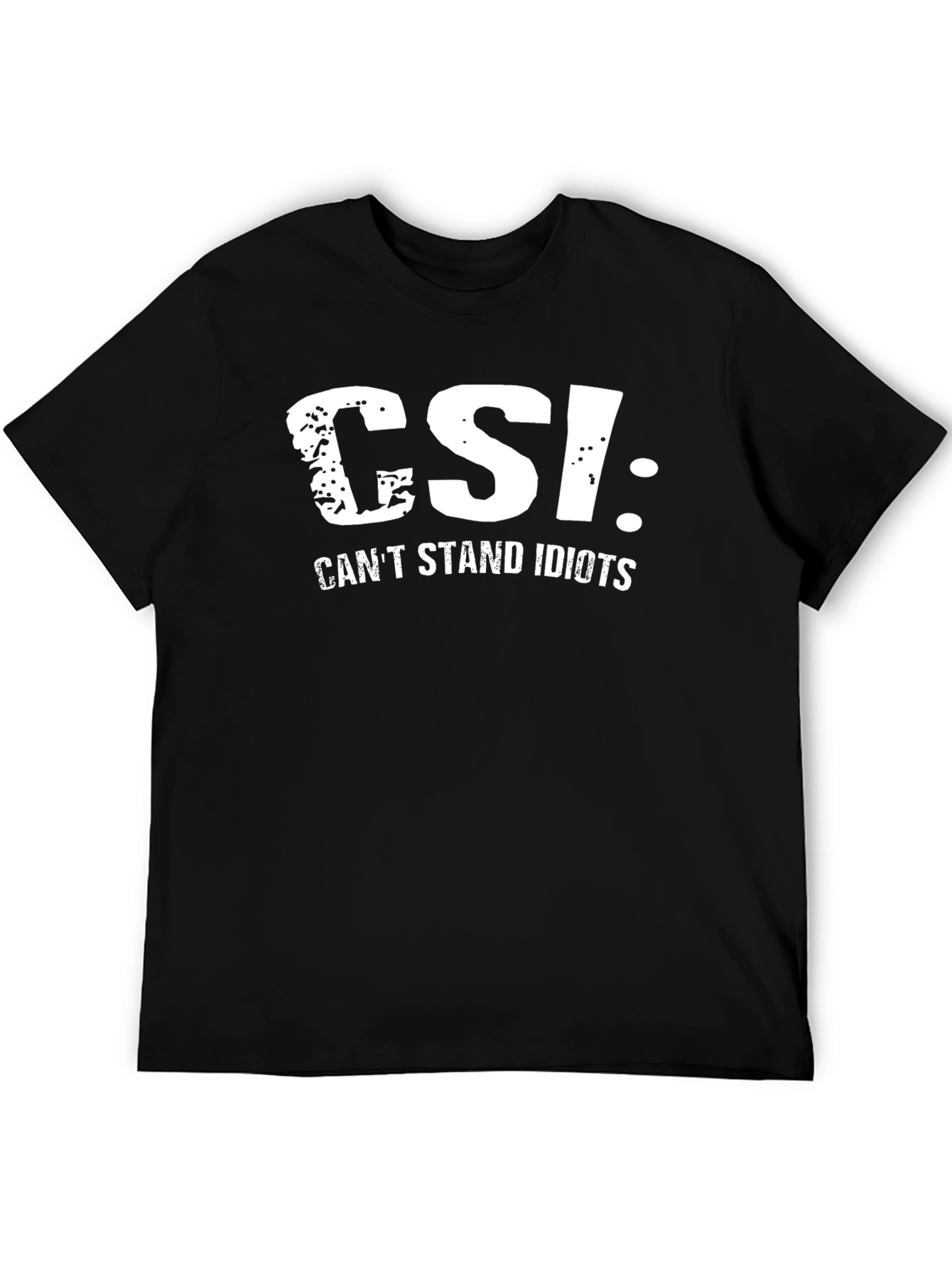 Black CSI: Can't Stand Idiots Graphic Tee - Black view 5