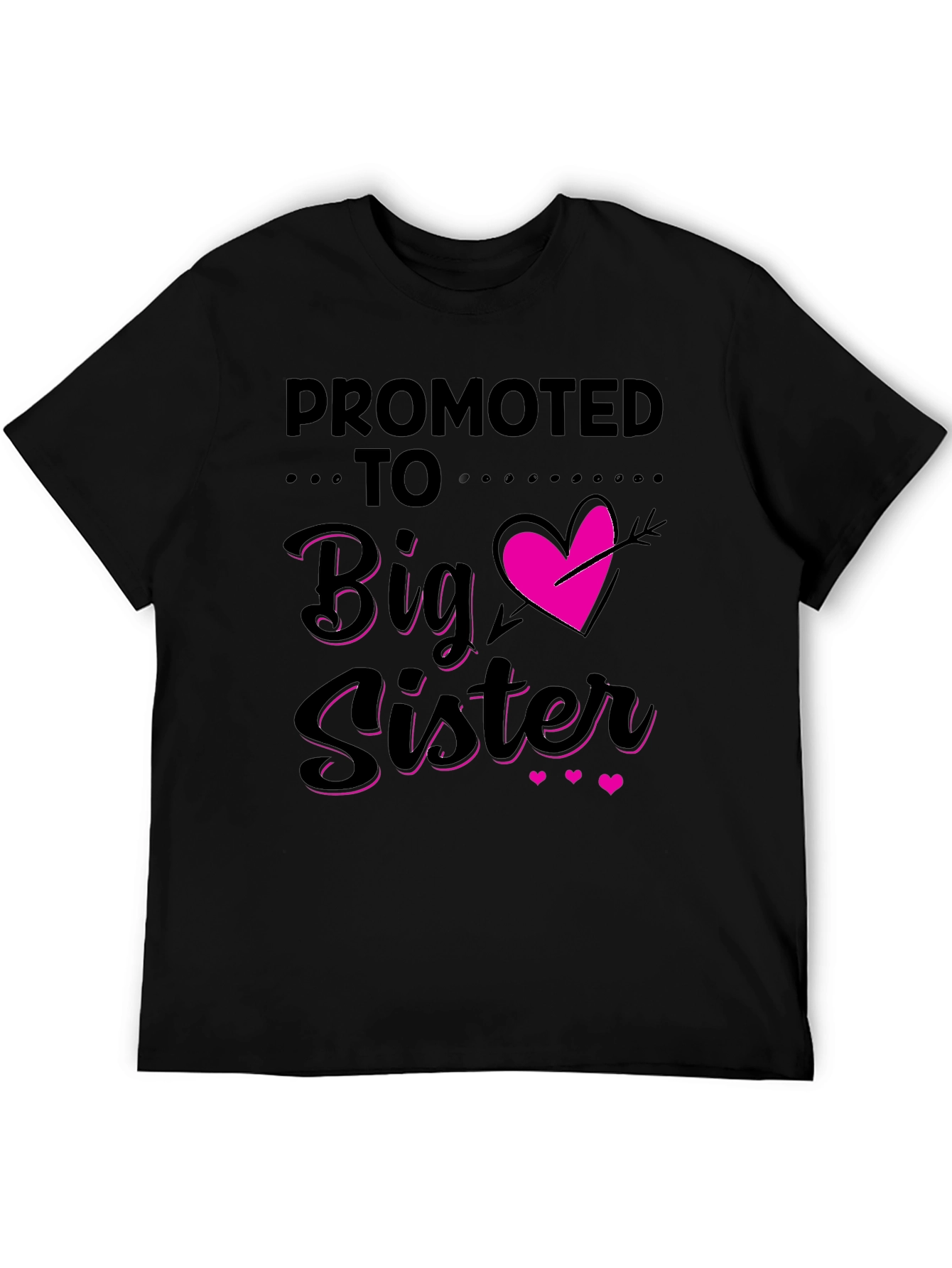 Black Promoted to Big Sister T-Shirt view 5