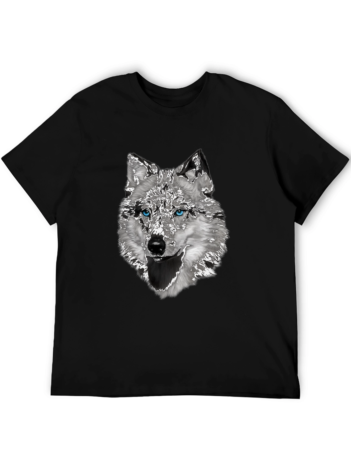 Black Wolf Graphic T-Shirt - Stylish Animal Print Tee view 5