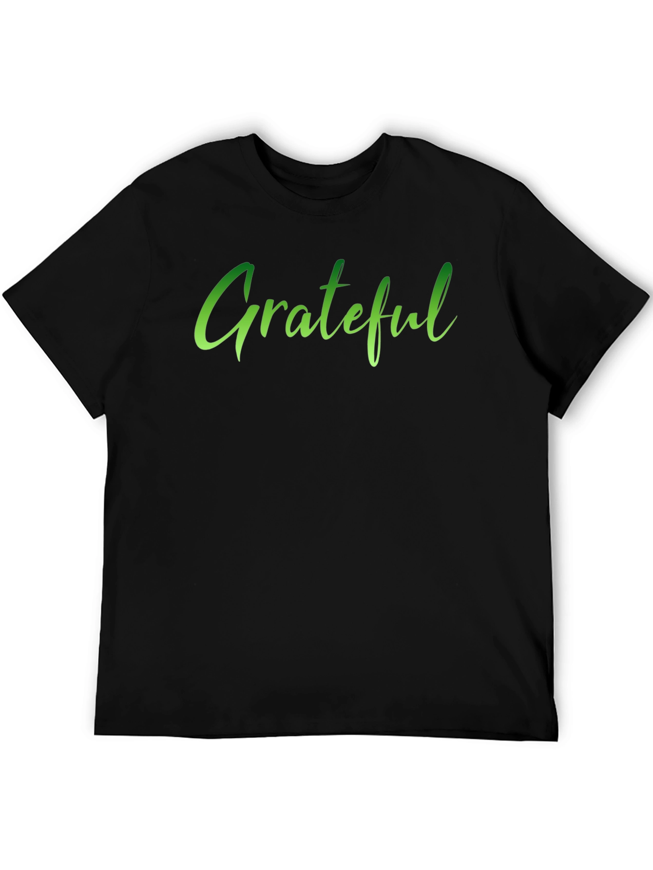 Black Grateful Black T-Shirt - Stylish Graphic Tee view 5