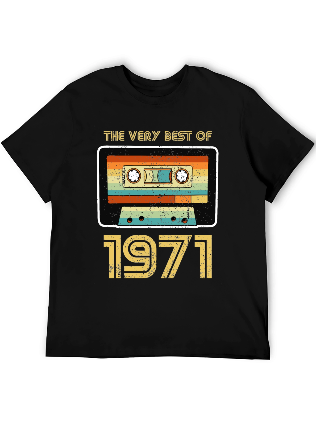 Black Vintage 1971 Cassette Tape Graphic T-Shirt view 5