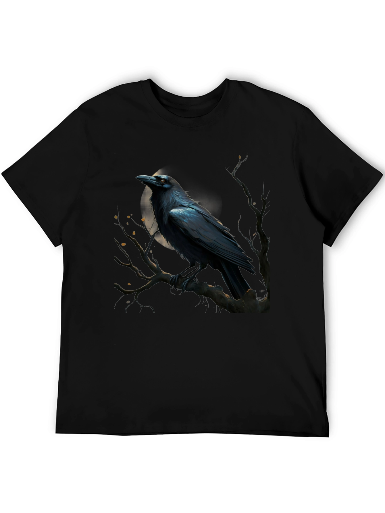 Black Raven Graphic T-Shirt - Men's Black Tee view 5