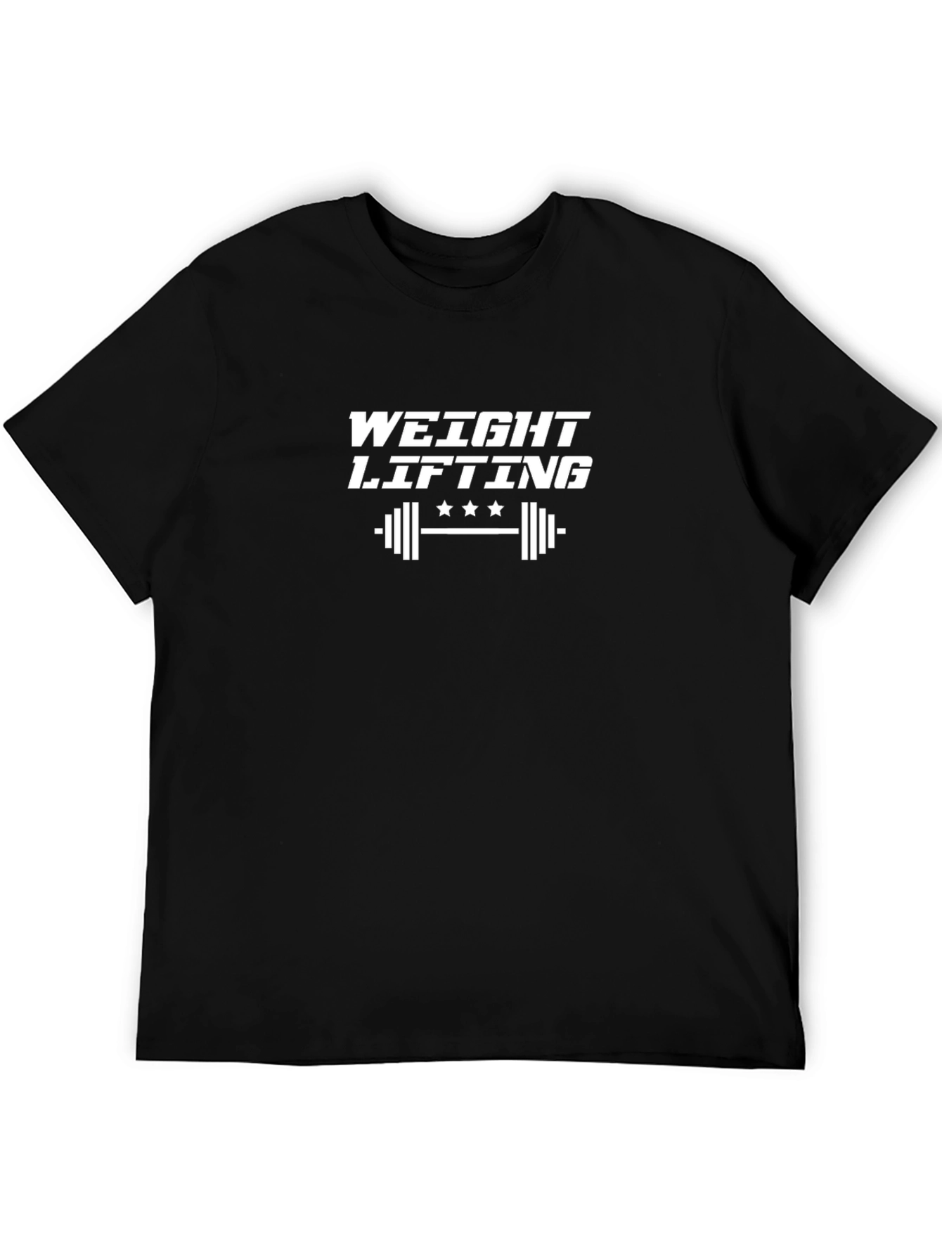 Black Weight Lifting Graphic T-Shirt - Black Cotton view 5