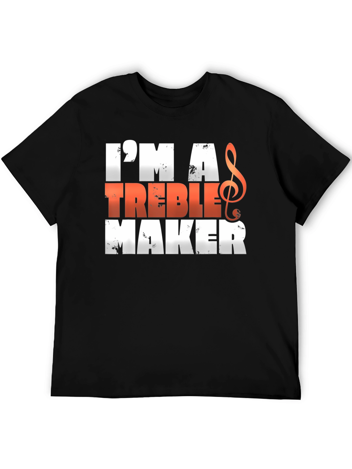 Black Treble Maker Graphic T-Shirt - Music Lover Tee view 5