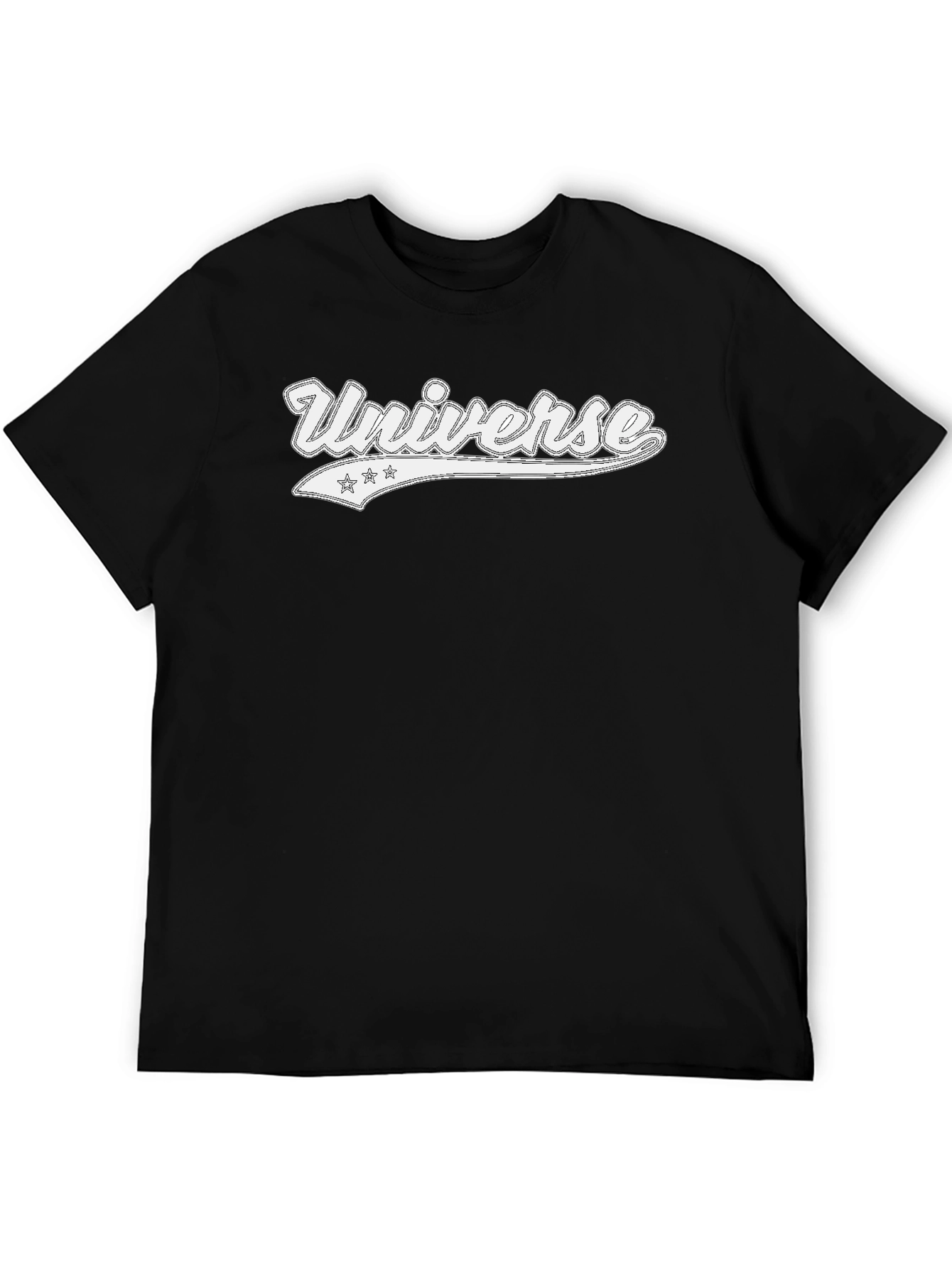 Black Universe Graphic Black T-Shirt view 5