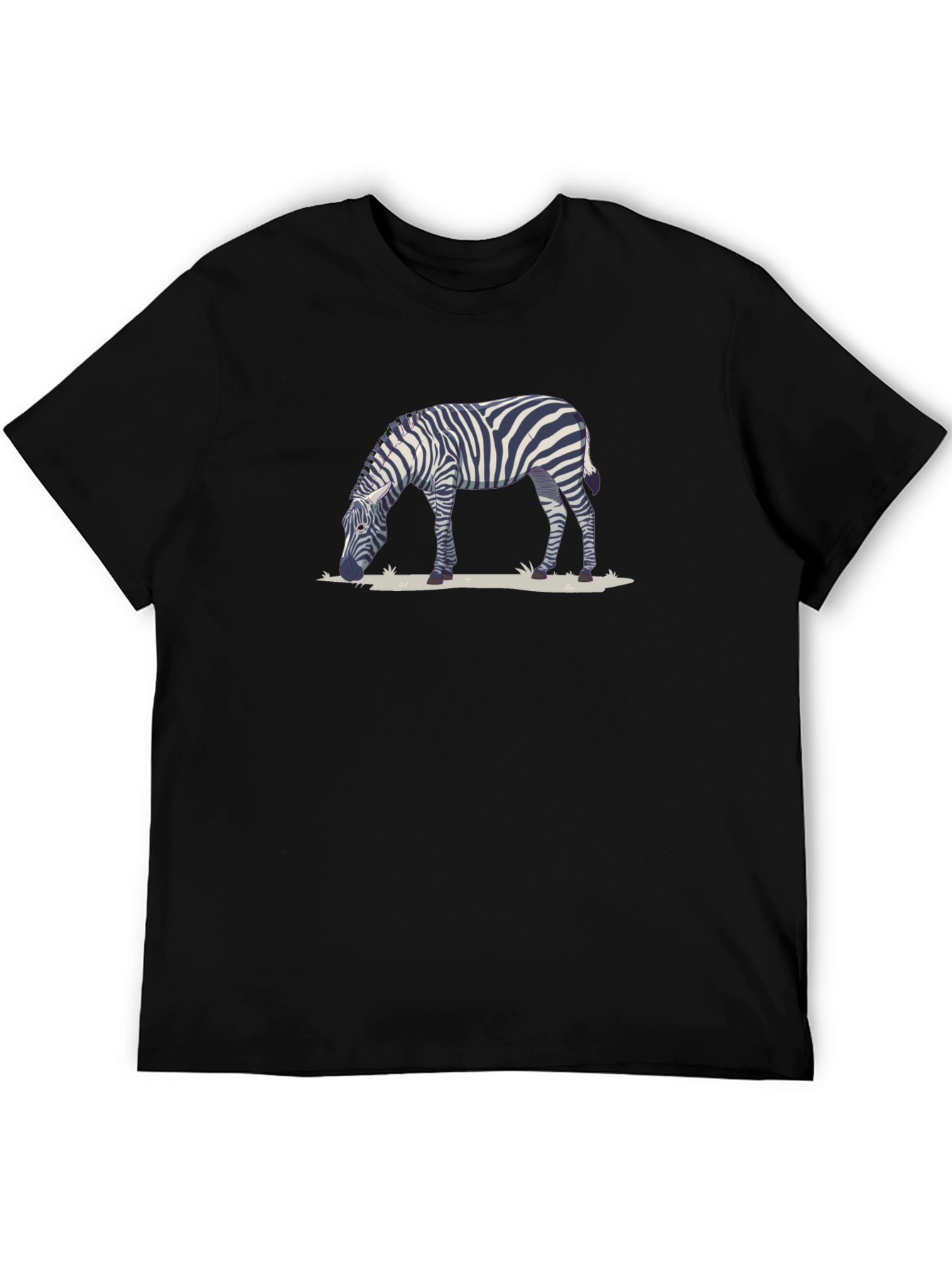 Black Zebra Graphic Black T-Shirt view 5
