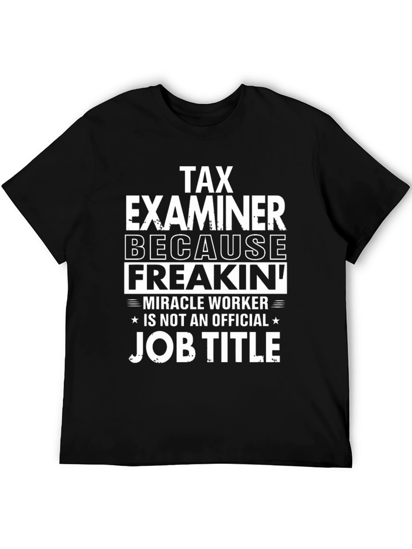 Black Tax Examiner Novelty Graphic T-Shirt view 5