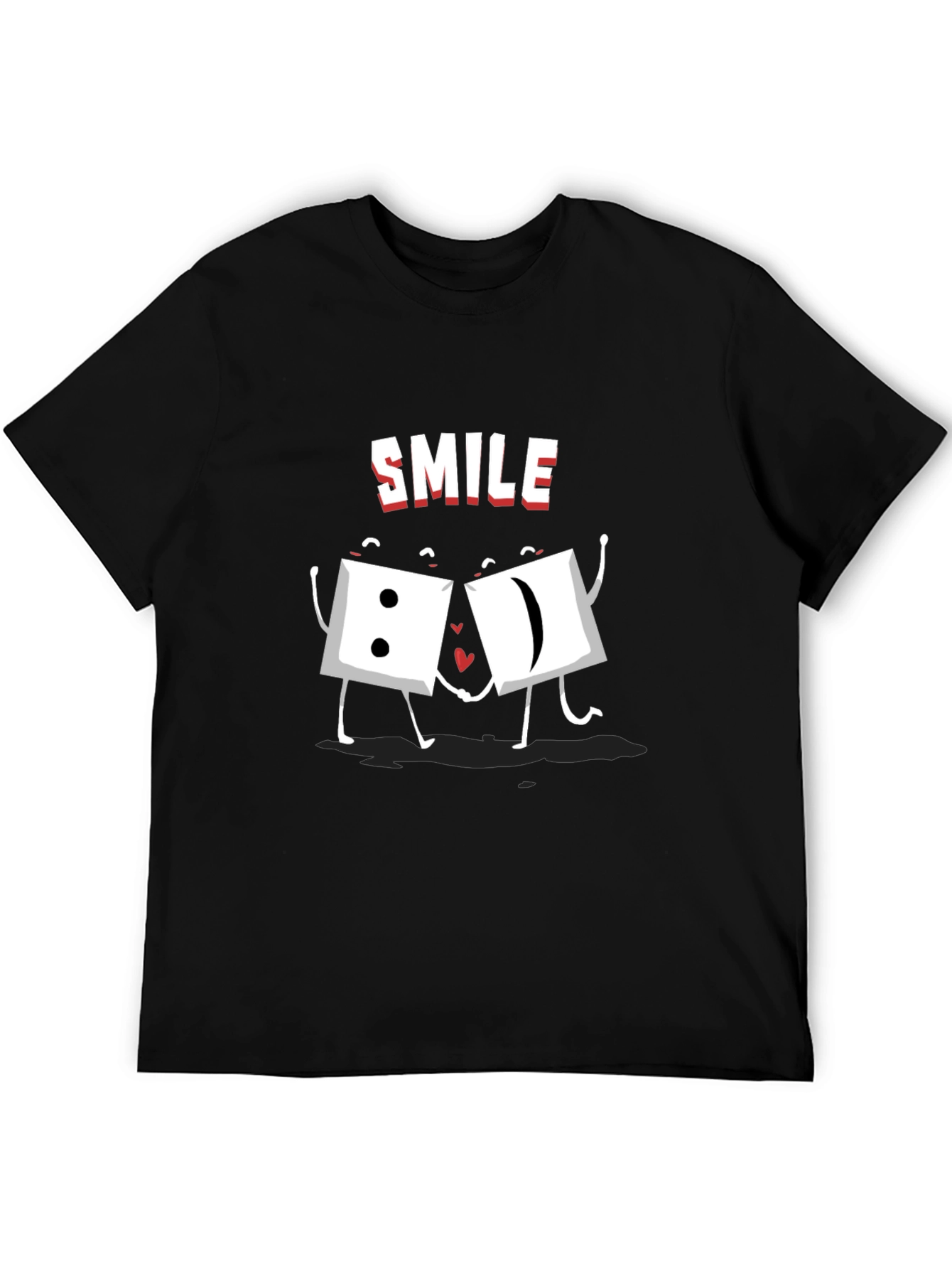 Smile Dice Graphic Tee - Black Cotton T-Shirt - 5